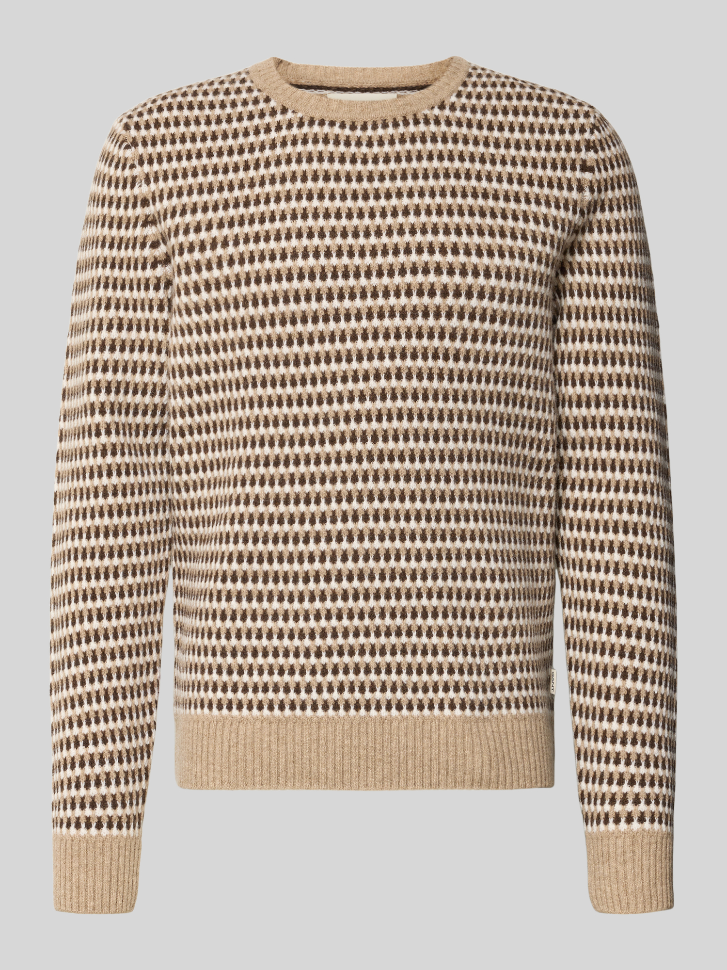 Gant Beige Pullover Mit Rundhalsausschnitt 3 Tons - Bild 3