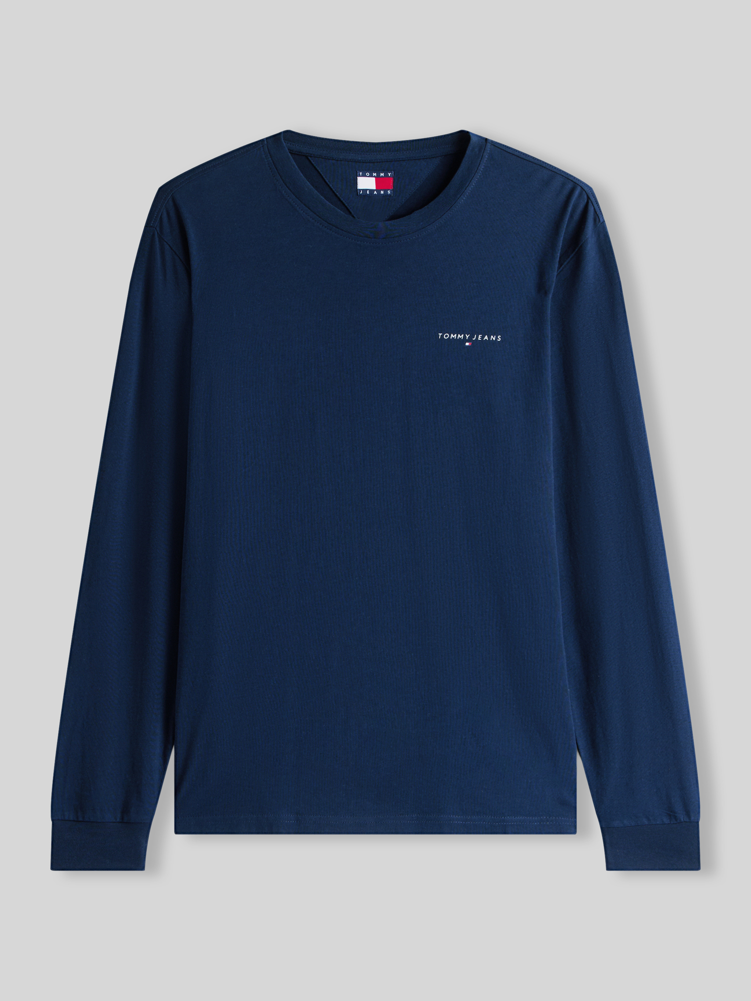 Tommy Jeans Herren Schwarz/Dunkelblau Langarmshirt "Tjm Slim Chest Linear Ls Tee Ext", Gr. Xl, Blau ( Night Navy), Single Jersey, Obermaterial: 100% Baumwolle... - Bild 4