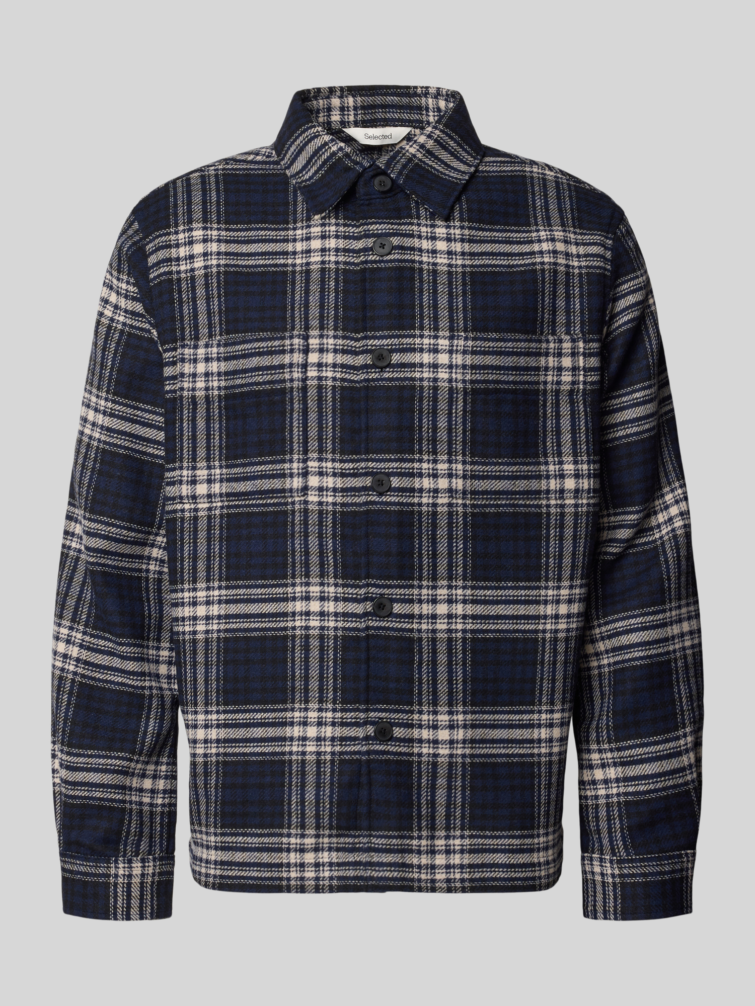 Selected Herren Marine Hemdjacken, Blau, Gr. Xl