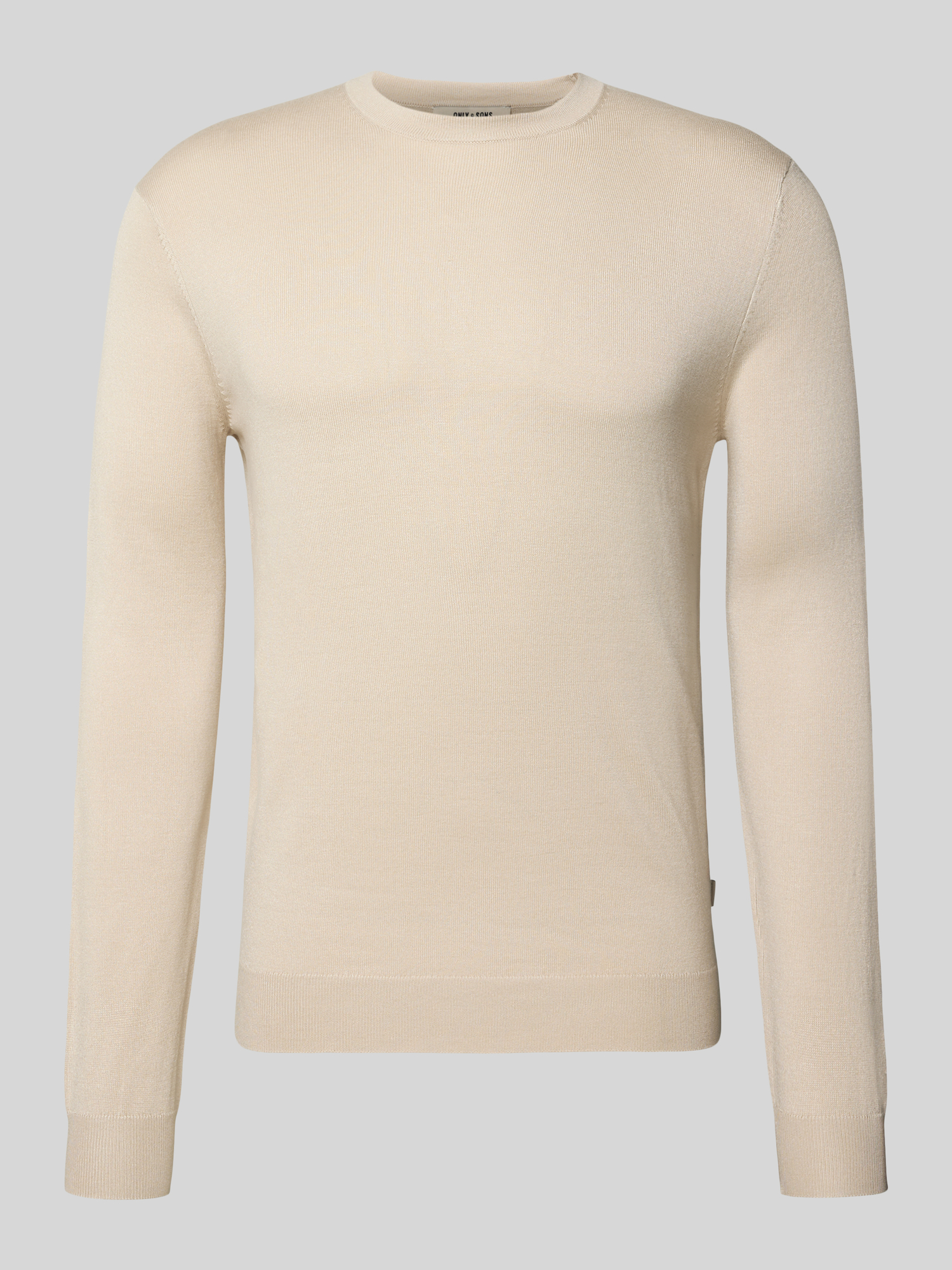 Only & Sons Herren Pullover Viskose Rundhalsausschnitt Beige XXL