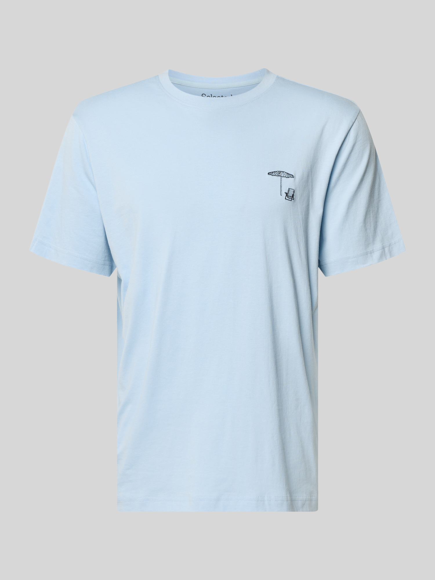Selected Homme - Herren T-Shirt - Bio-Baumwolle - Blau - L