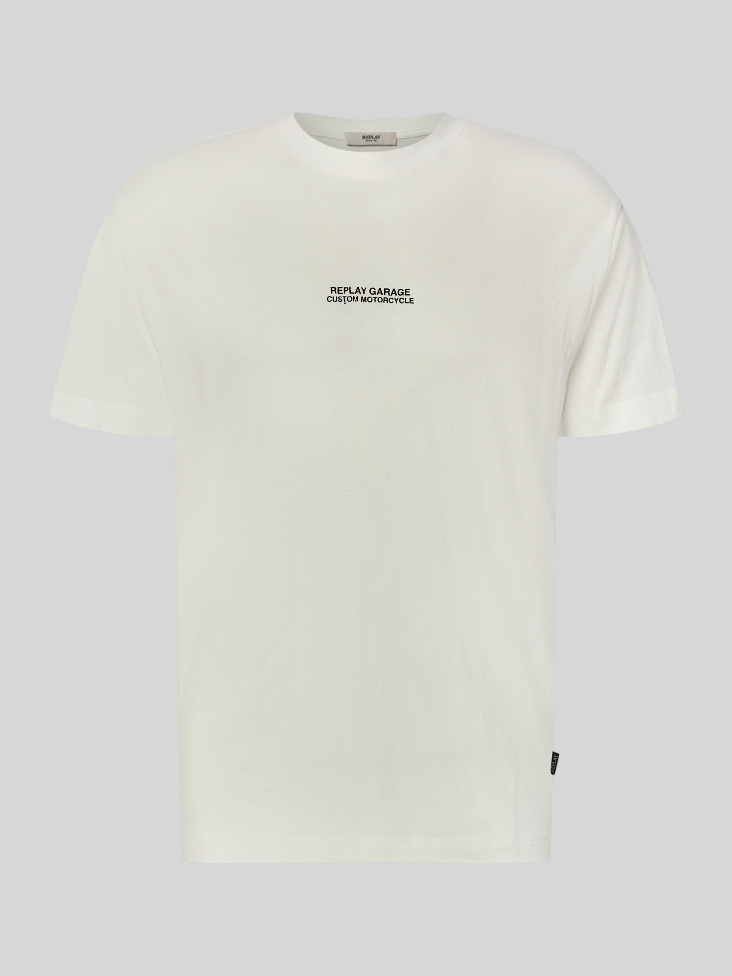 Replay Herren Offwhite T-Shirts, Beige, Gr. S
