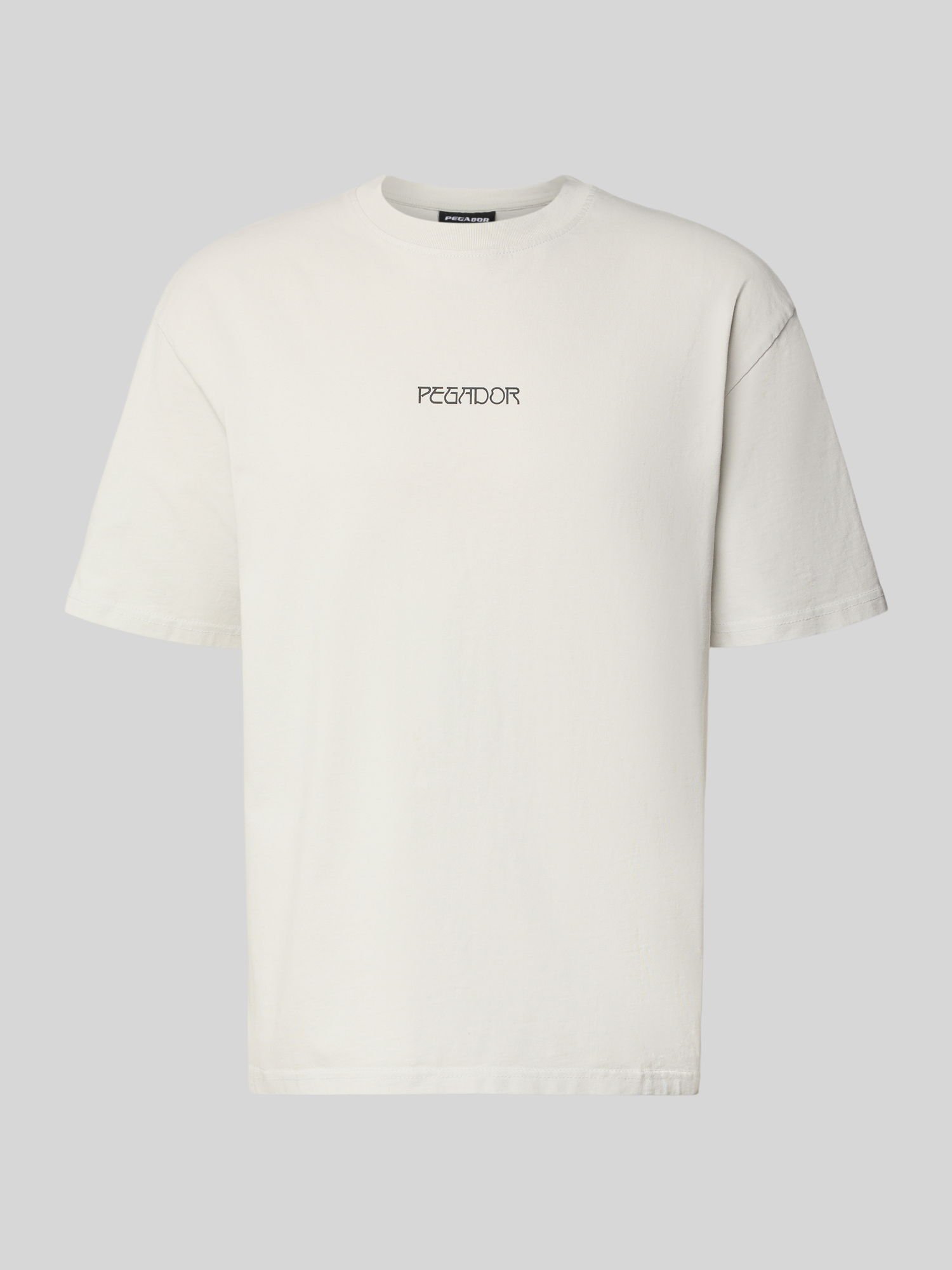 Pegador Herren T-Shirt Rundhals Baumwolle Hellgrau XL