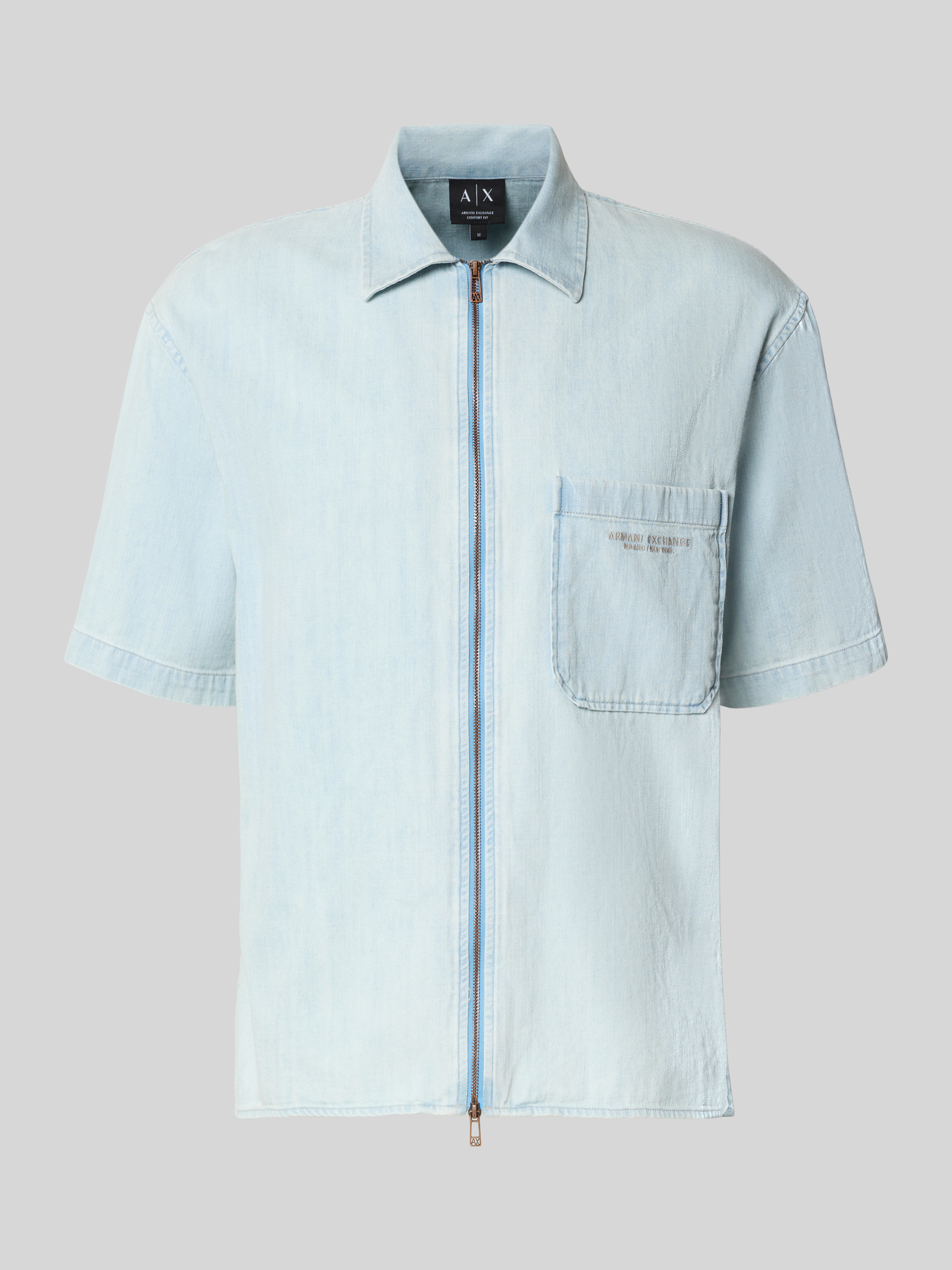 Armani Exchange Herren Jeansblau Freizeithemden, Blau, Gr. M