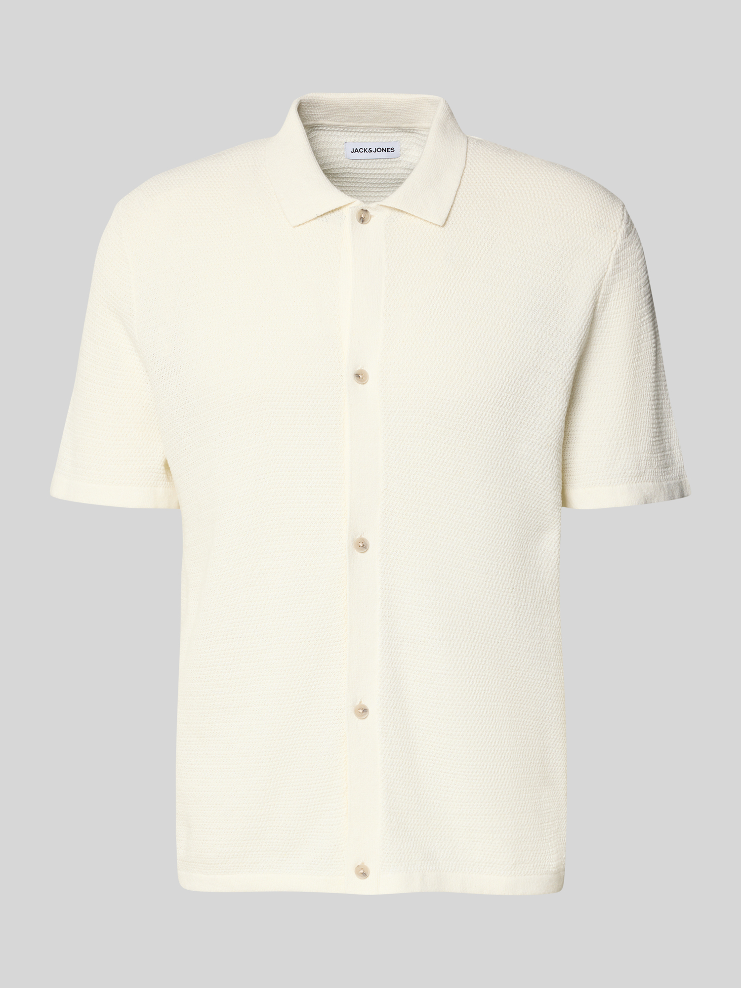 Jack & Jones Herren Poloshirt Regular Fit Gr. L Offwhite