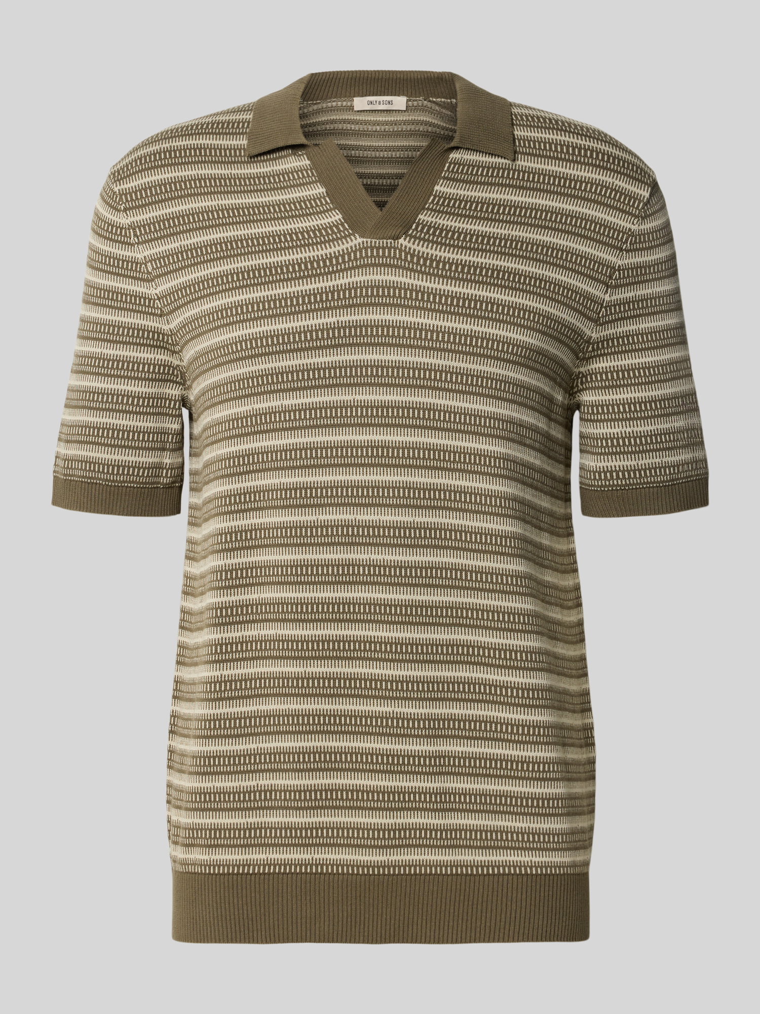 Only & Sons Herren Poloshirt Regular Fit Bio-Baumwolle Beige Gr. M