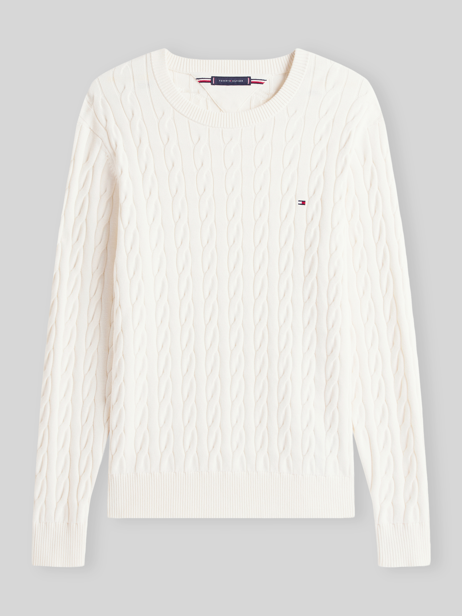 Tommy Hilfiger Herren Ecru Pullover, Beige, Gr. Übergröße Xxl - Bild 8