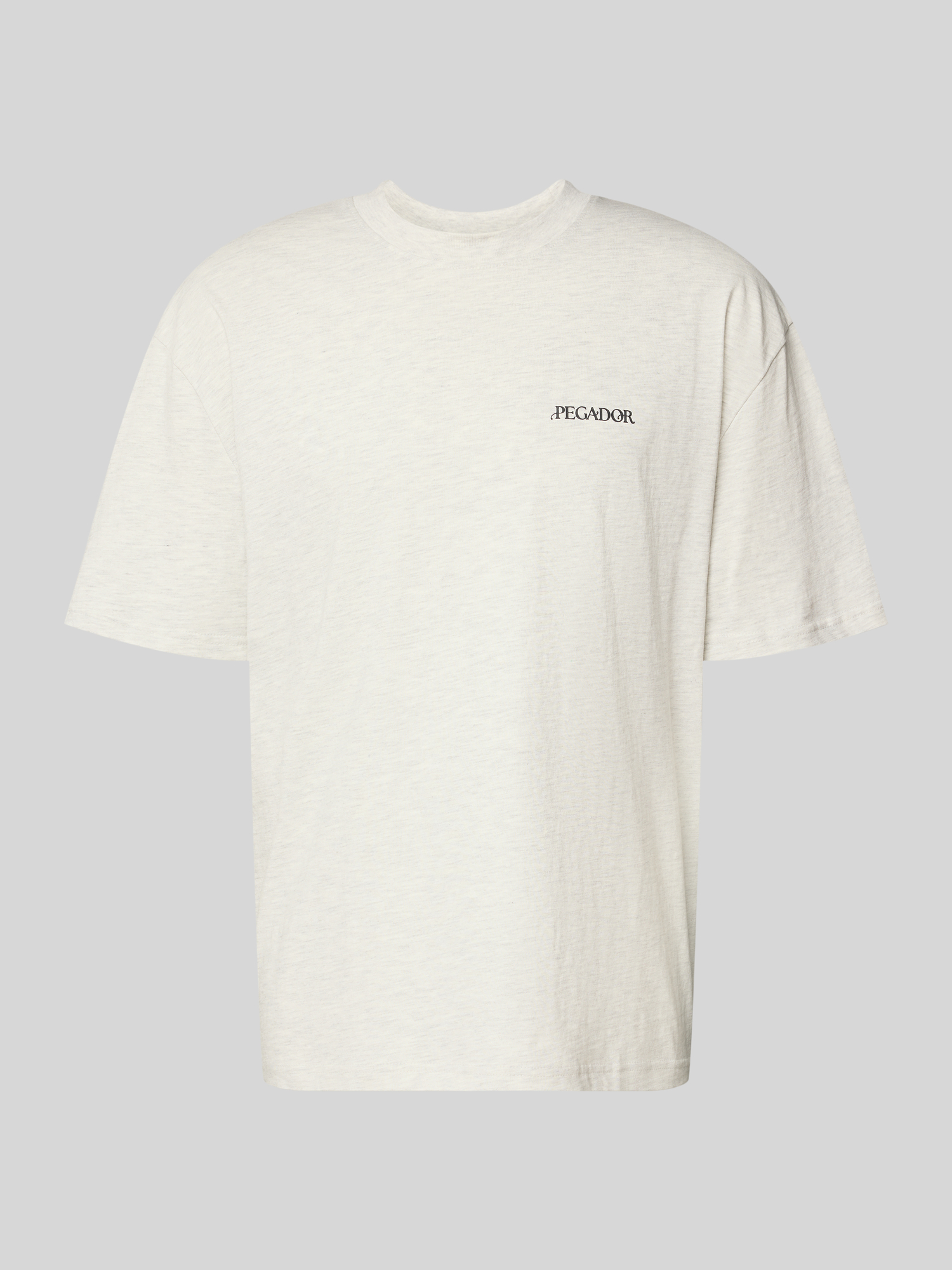 PEGADOR - Herren - T-Shirt - Oversized - Miles - Hellgrau Melange - L