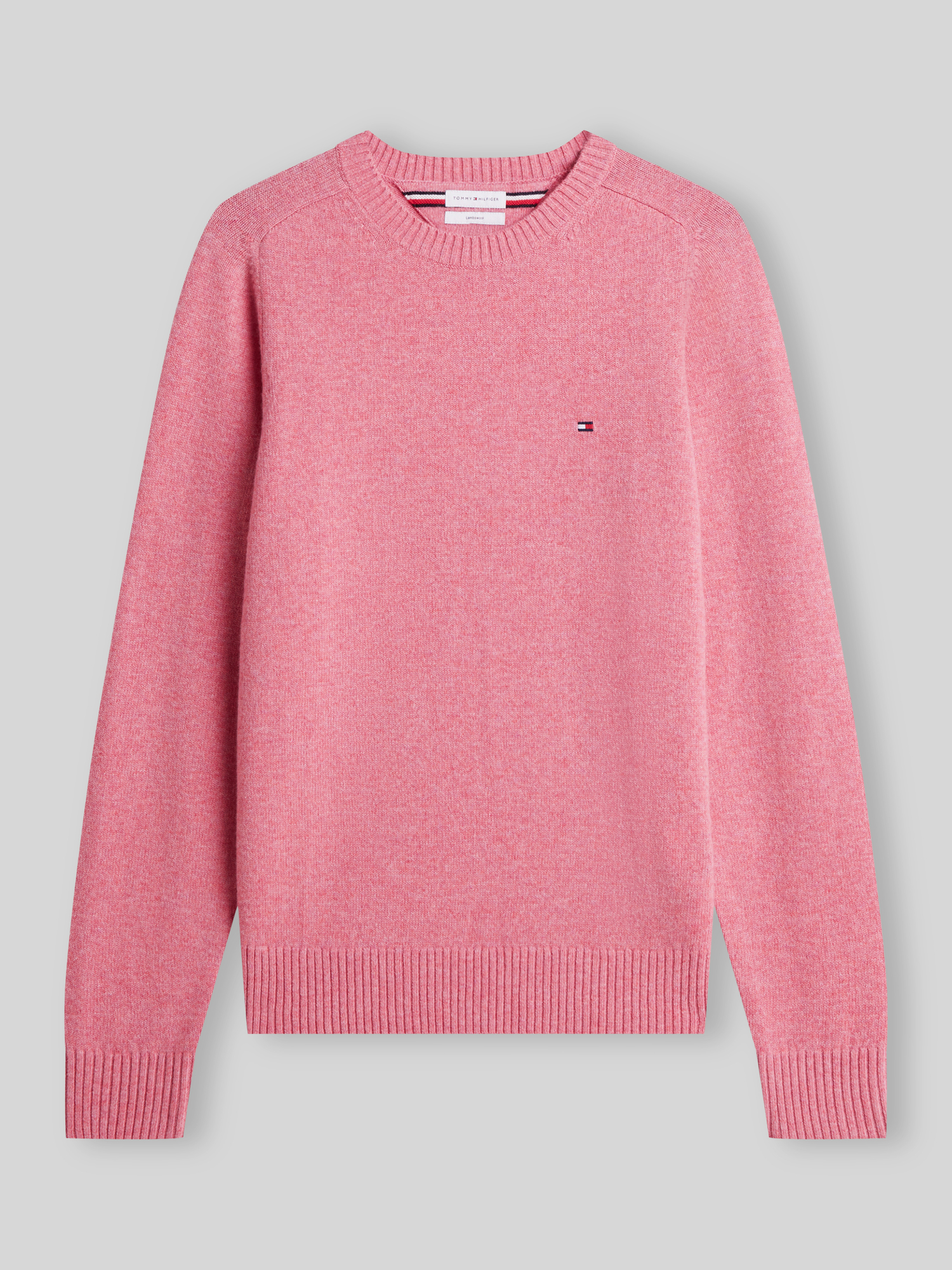 Tommy Hilfiger Herren Pink Melange Pullover, Pink, Gr. S