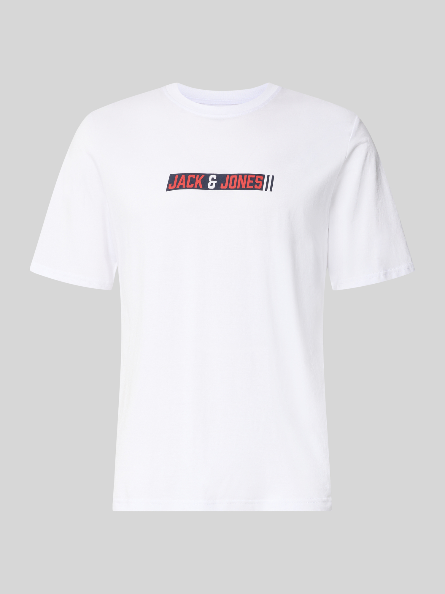 JACK & JONES - Herren - T-Shirt Munk - Regular Fit - Weiss