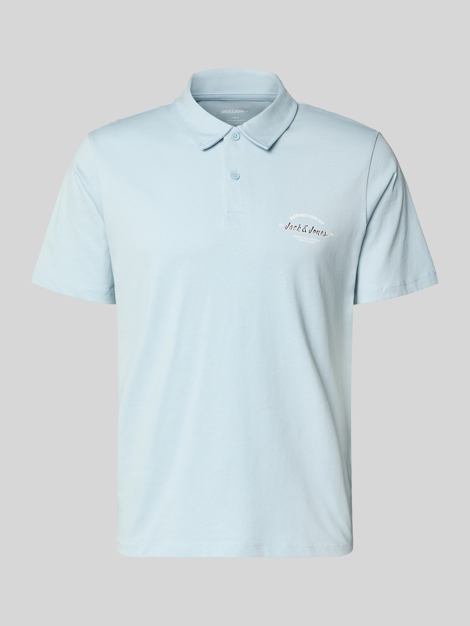 Jack & Jones Herren Poloshirt - Hellblau - M - Baumwolle