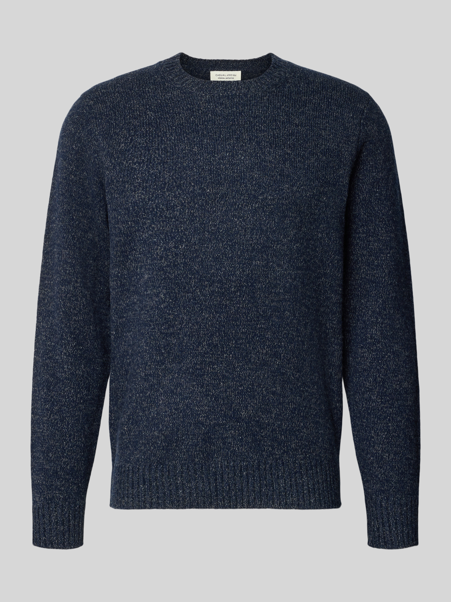 Casual Friday Herren Marine Melange Pullover, Blau, Gr. Xl