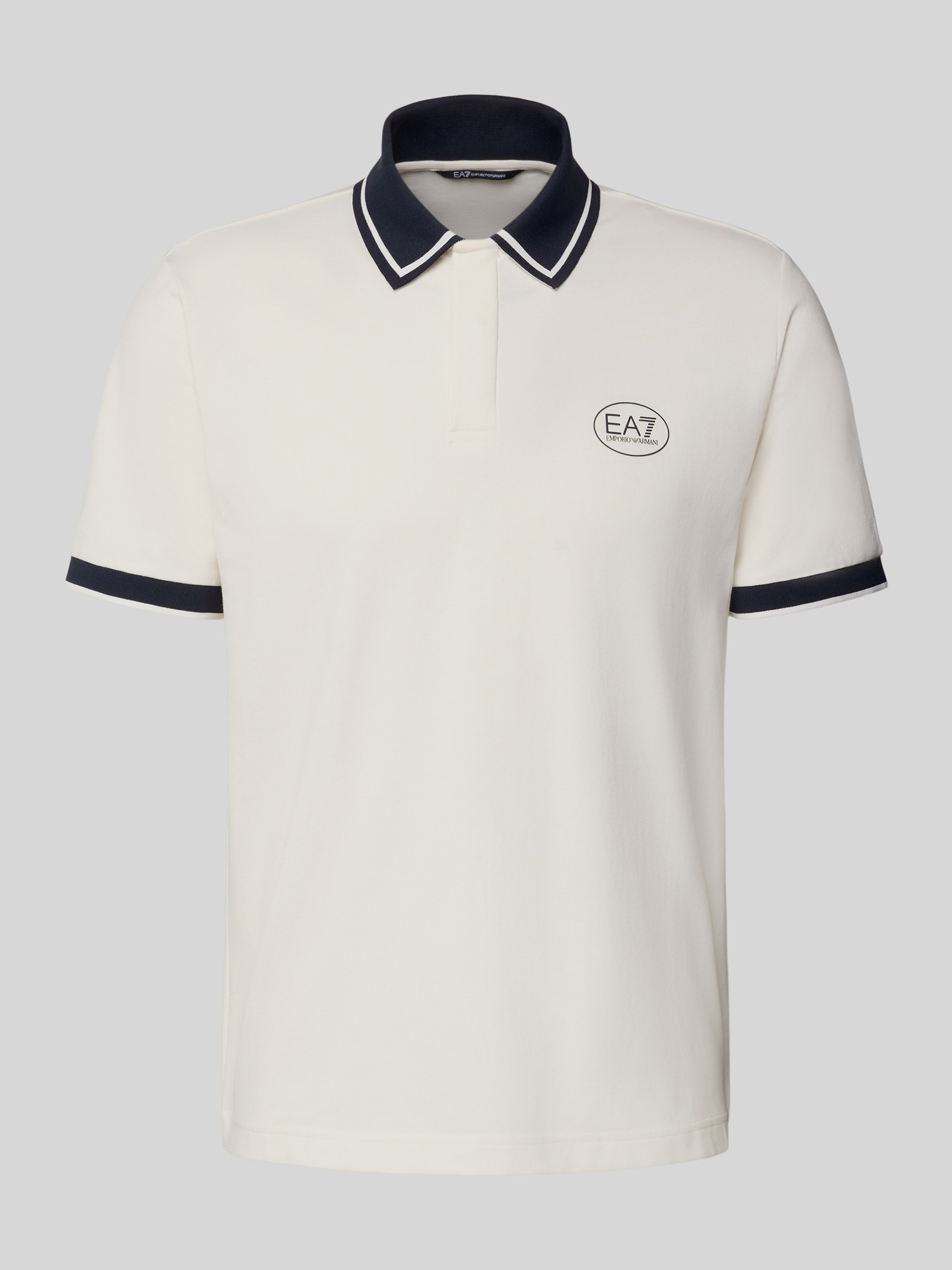 EA7 Emporio Armani Herren Poloshirt XL Offwhite