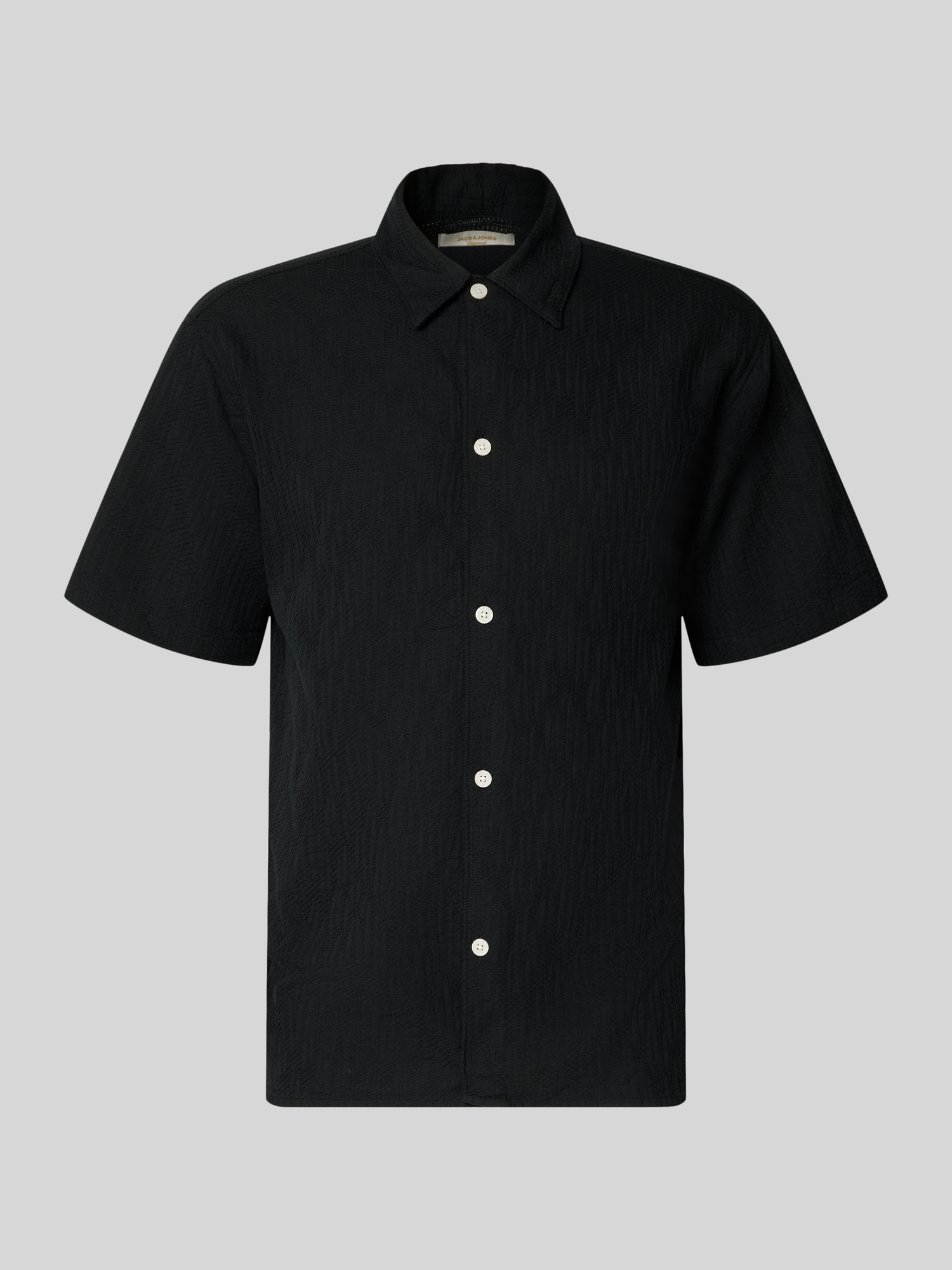 Jack & Jones Herren Freizeithemd - Regular Fit - Schwarz - Gr. M