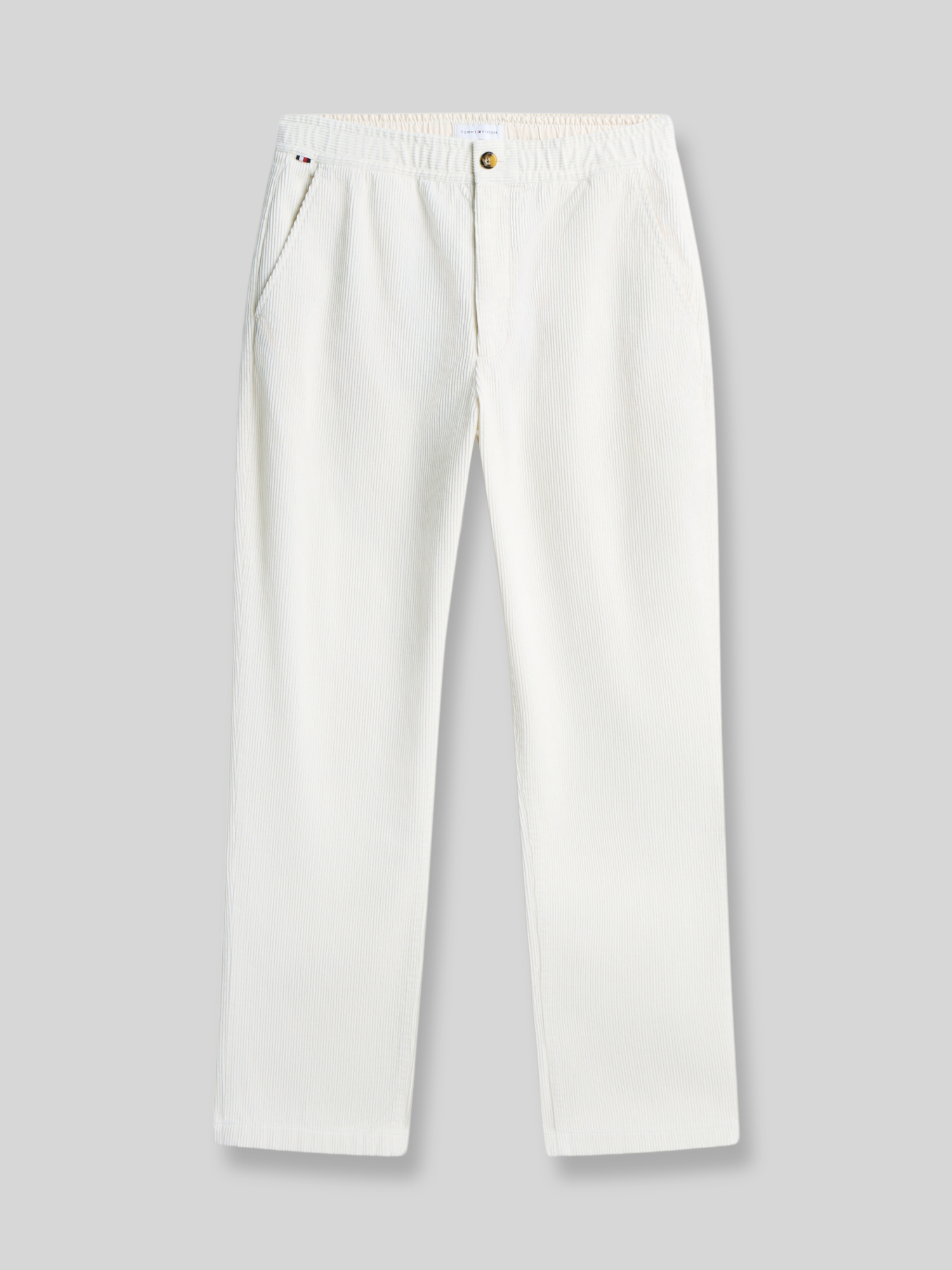 Tommy Hilfiger Herren Offwhite Cordhosen, Beige, Gr. 32/34