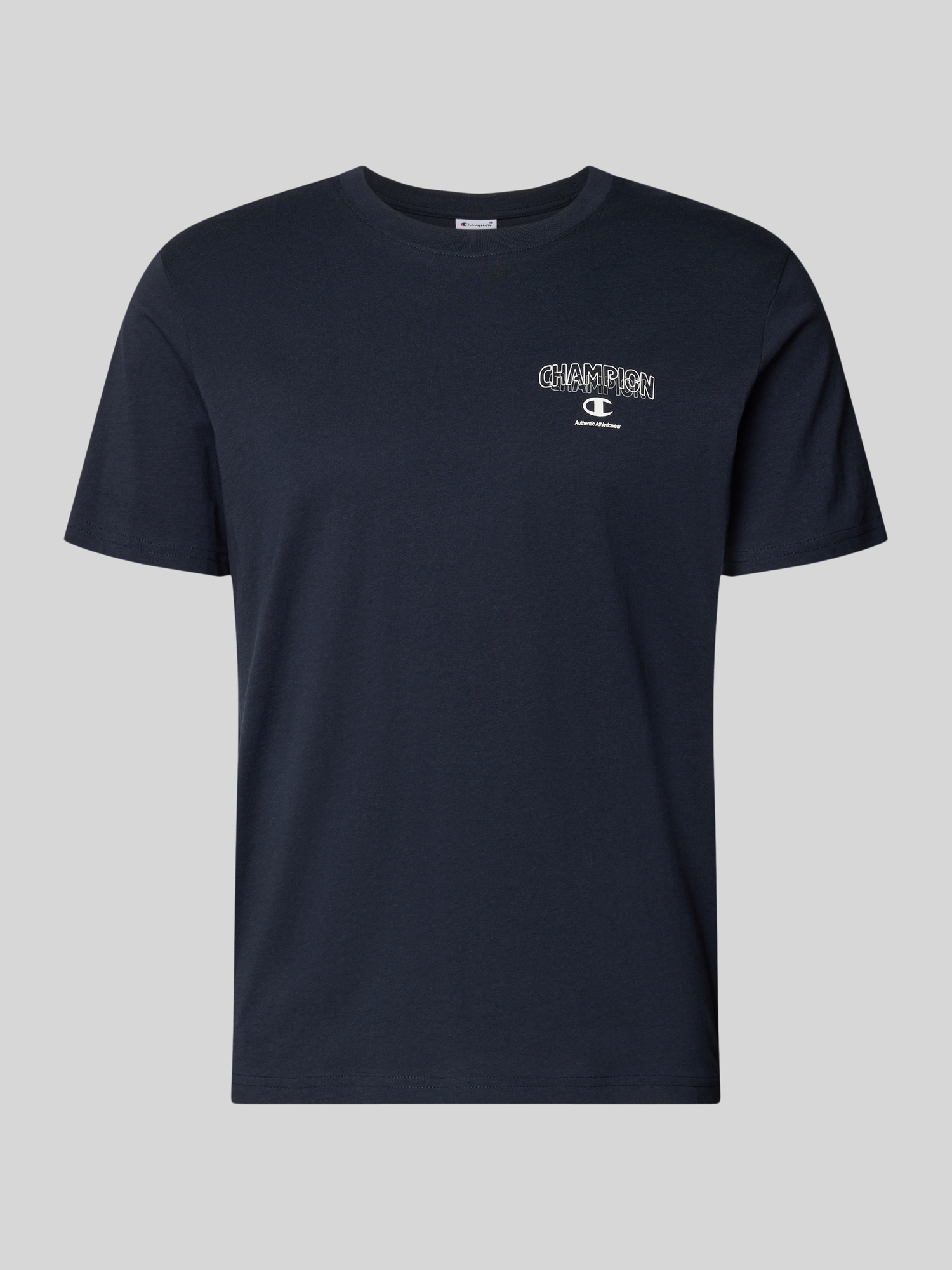 Champion - Herren T-Shirt - Marine - L - Baumwolle