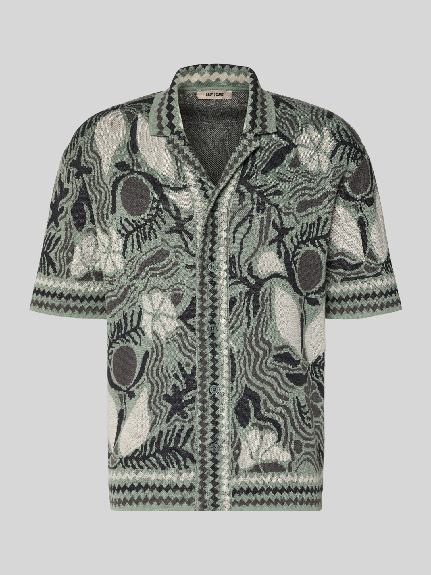 Only & Sons Herren Freizeithemd Relaxed Fit Gr. M Hellgrün