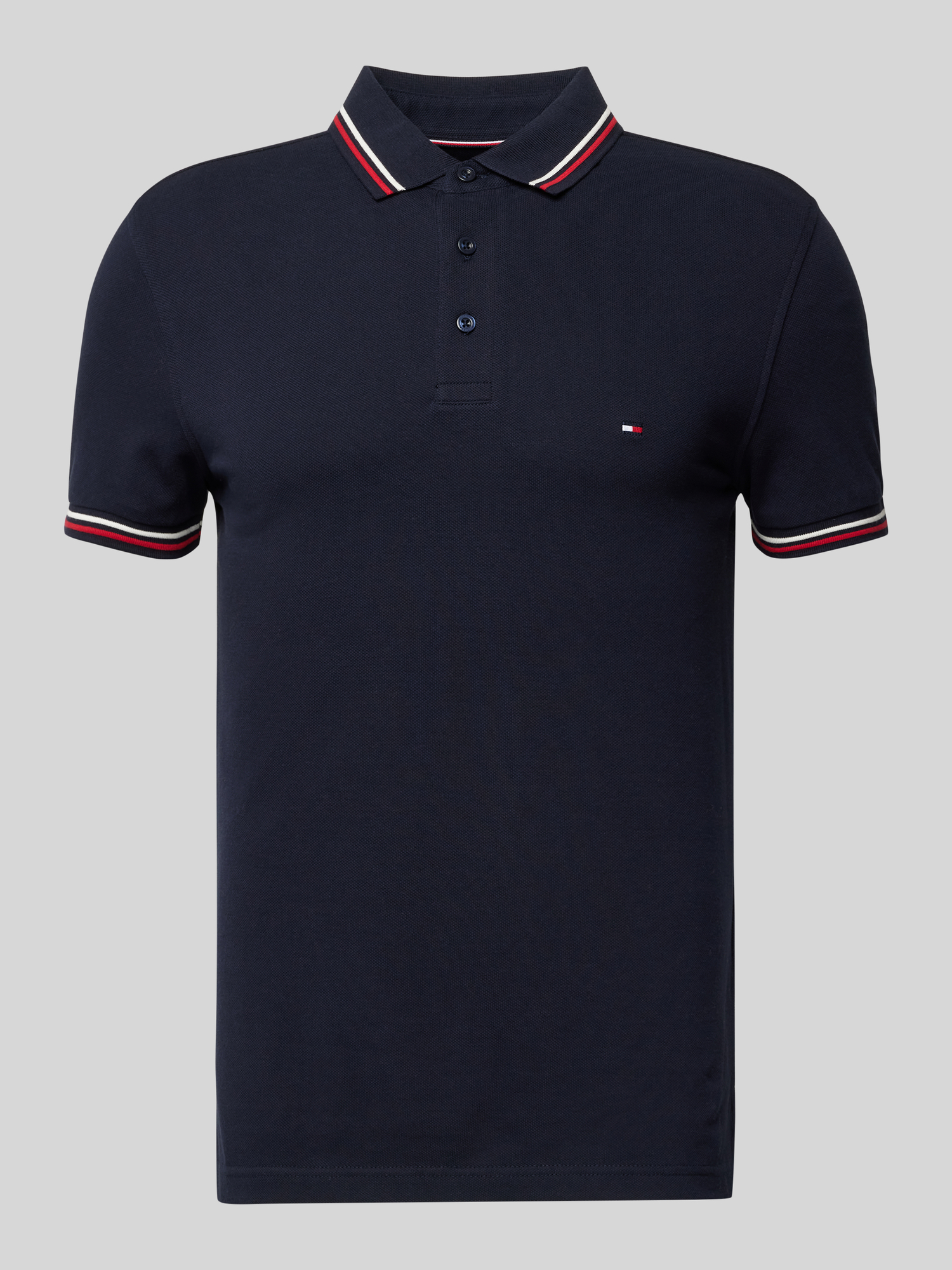 Tommy Hilfiger Herren Poloshirt Kurzarm Slim Fit mit Kontrast-Details - Bild 3