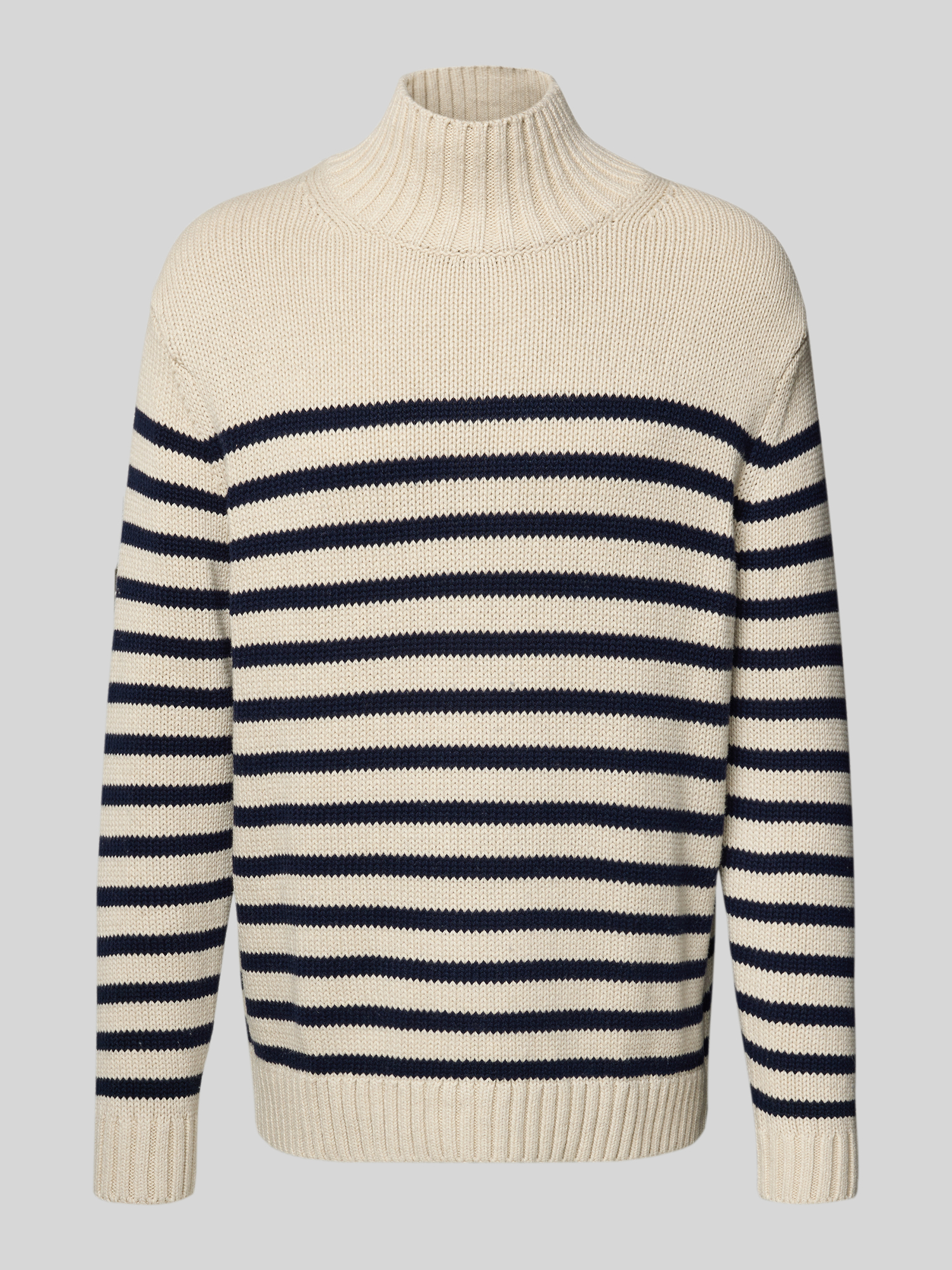VAN GRAAF Tommy Hilfiger Herren Ecru Strickpullover Baumwolle Mehrfarbig, Groß - Bild 3