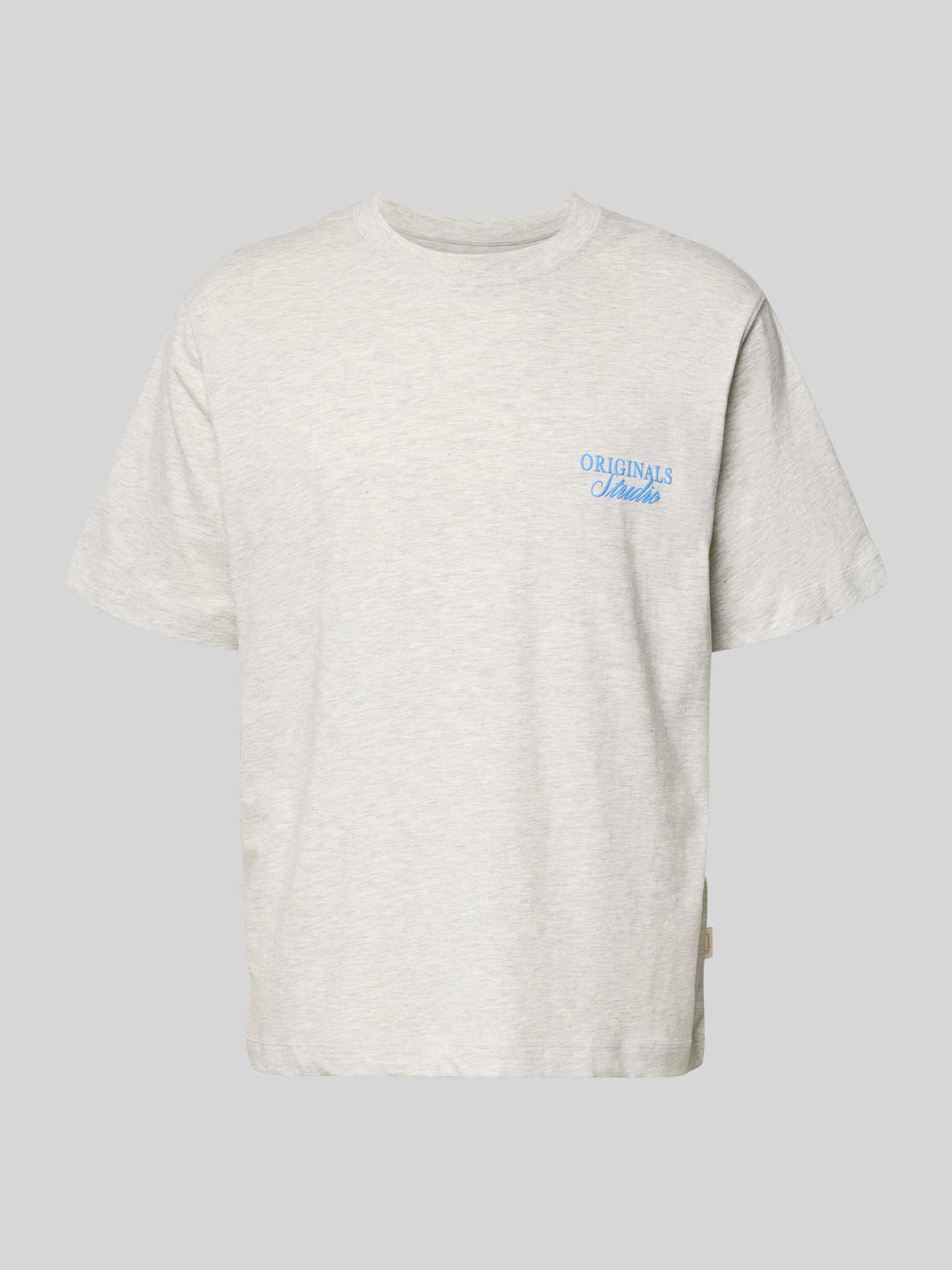 Jack & Jones Herren T-Shirt Gr. L Hellgrau Melange