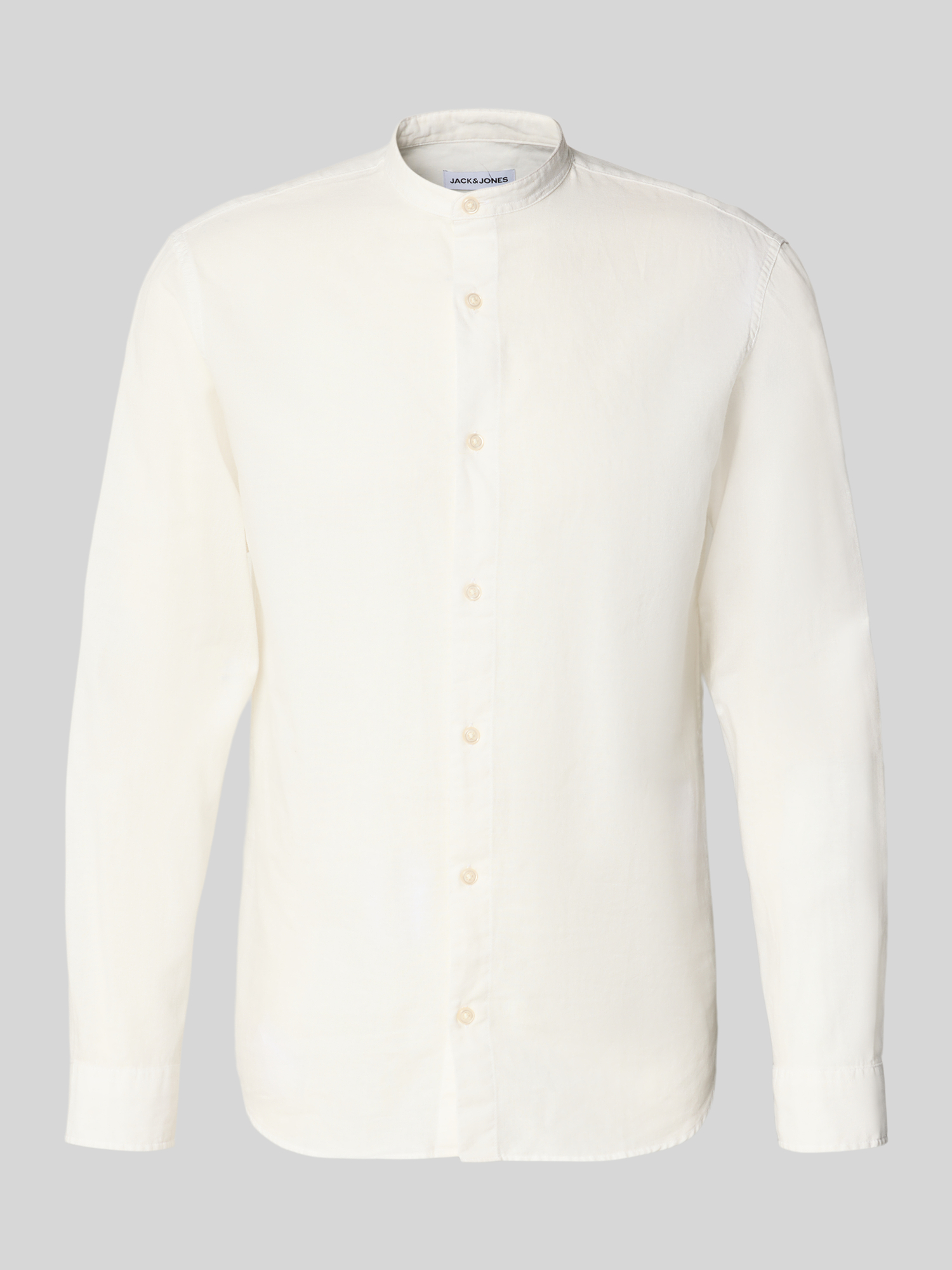 Jack & Jones Herren Freizeithemd Regular Fit Baumwolle Leinen Weiß XXL