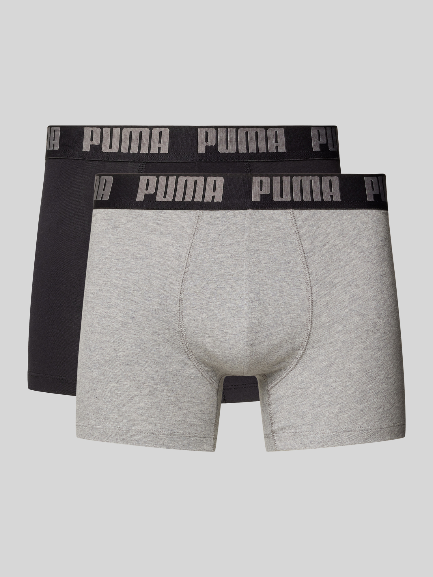 PUMA Boxer Briefs (2-Pack) Men, Clothing, Grey Melange/Black, 2 - Bild 6