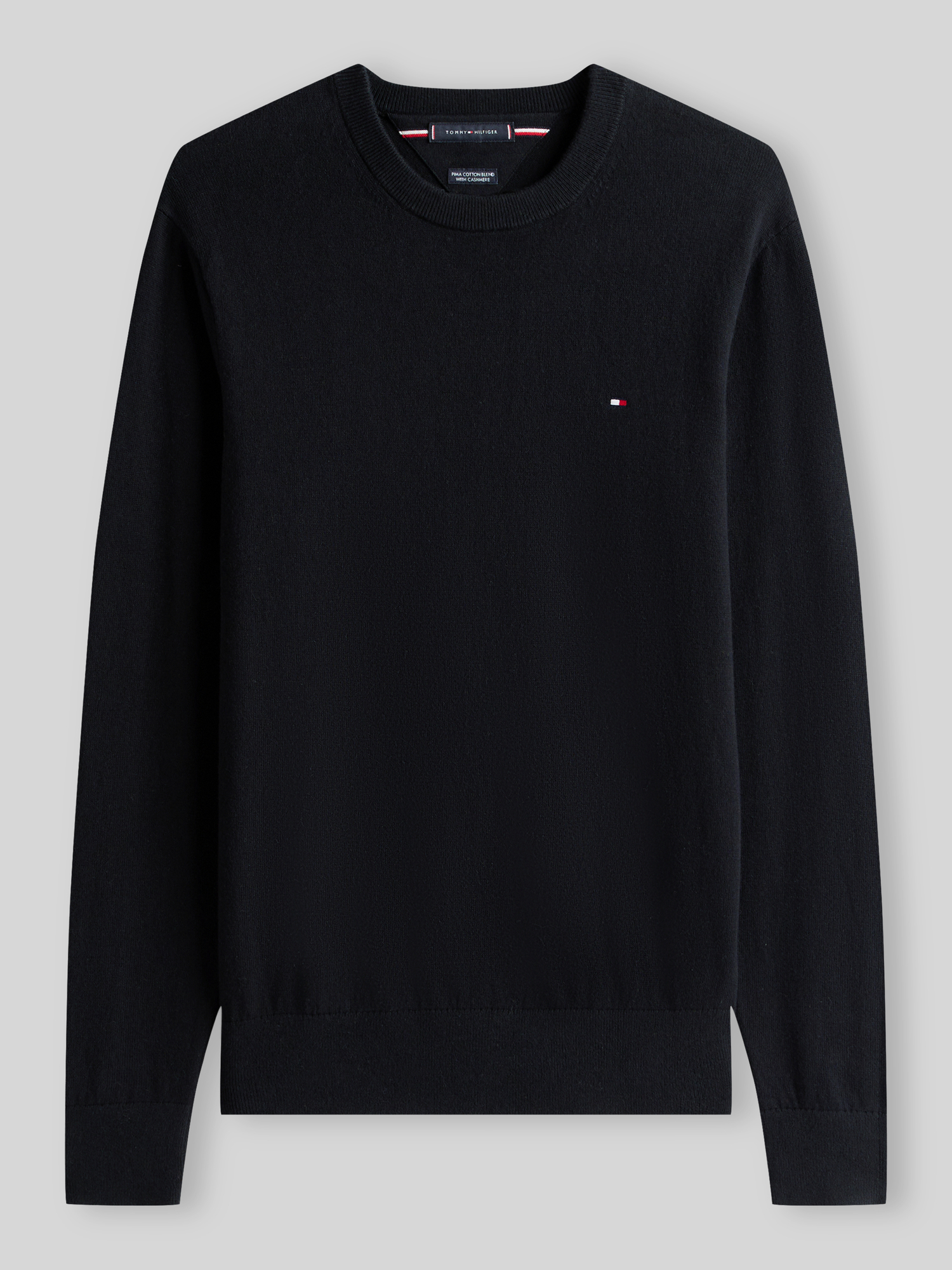 Tommy Hilfiger - Luxuriöser Schwarzer Crew Neck Sweater - Knitwear - Herren - Schwarzk - M - Bild 9