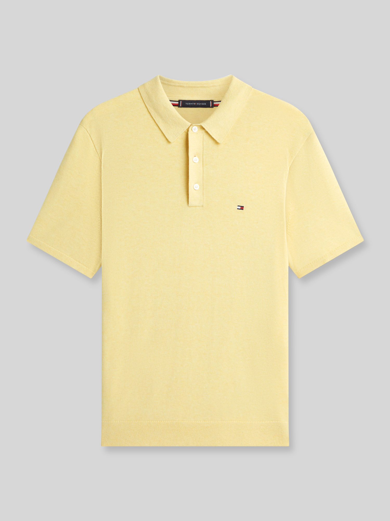 Tommy Hilfiger Herren Poloshirt Baumwolle Gelb S