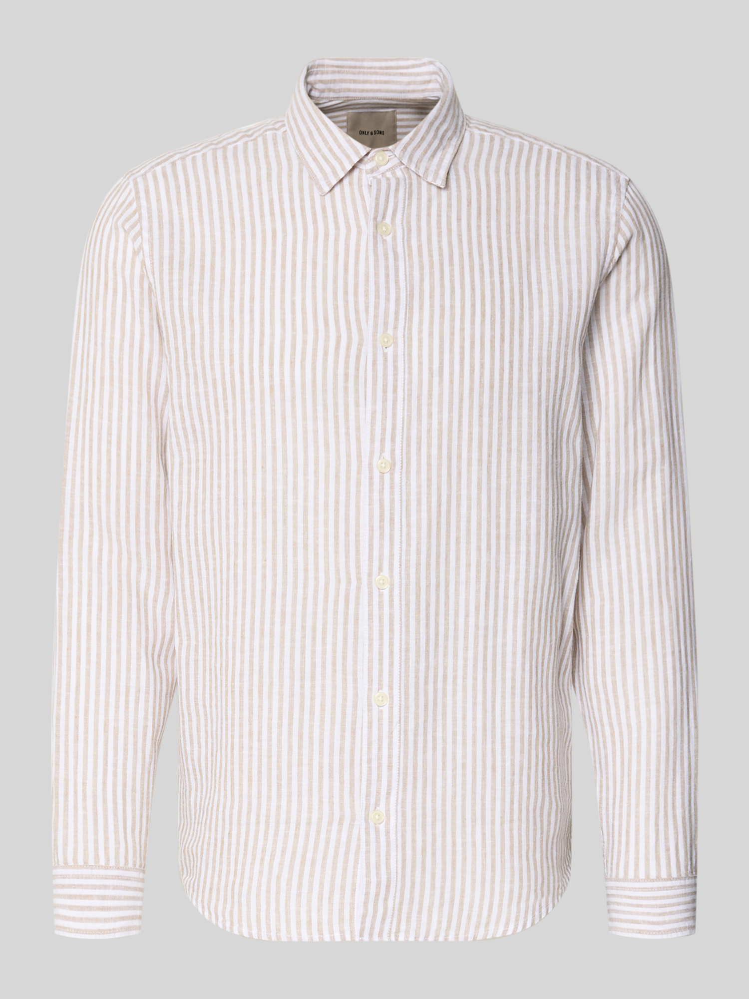 Only & Sons Herren Freizeithemd Leinenmix Beige L