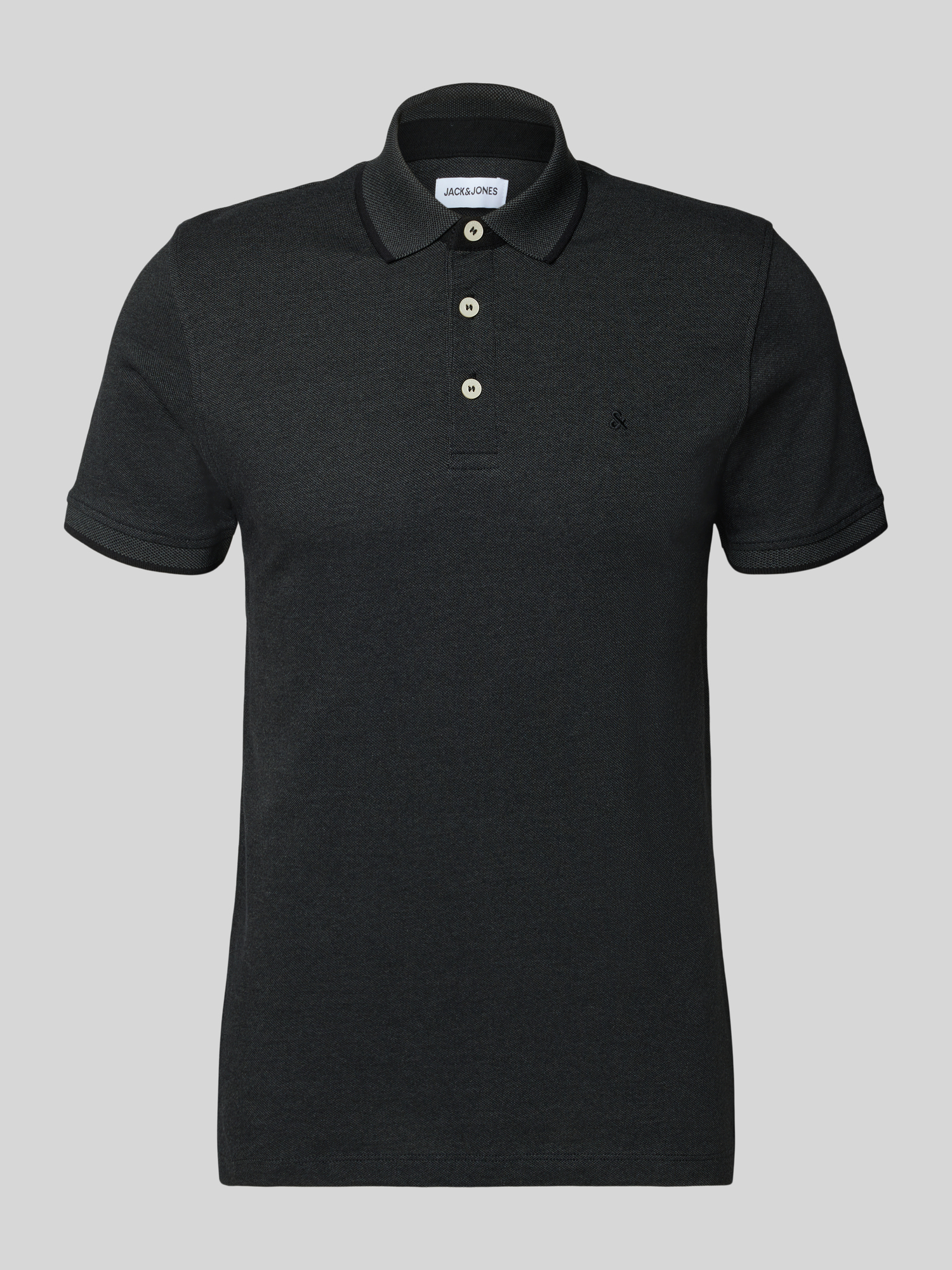 VAN GRAAF Jack & Jones Herren Grau Poloshirt Baumwolle Extra Groß - Bild 3