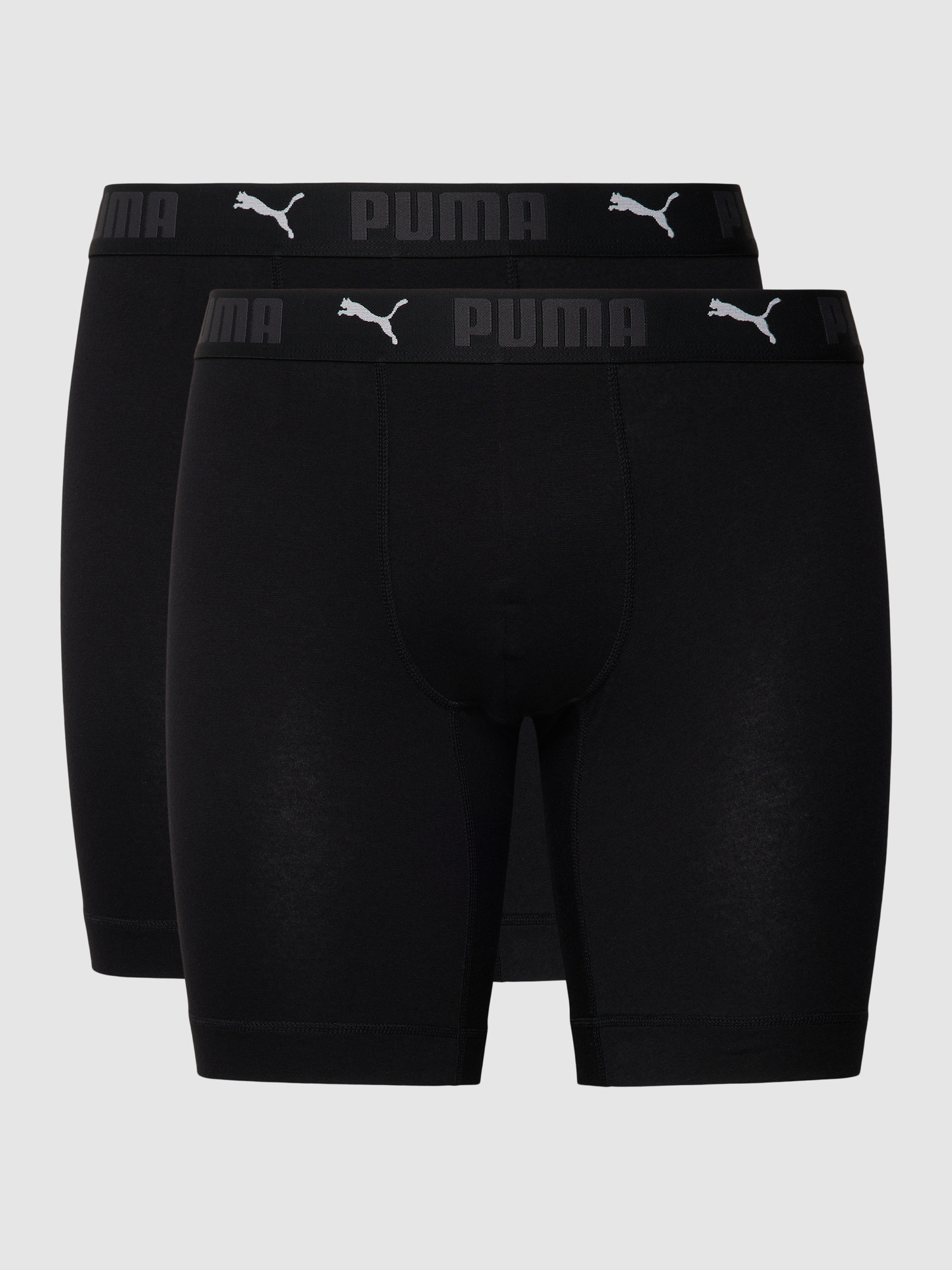 Puma Herren Schwarz 2P Sport Cotton Long Boxer Baumwolle Small - Bild 4