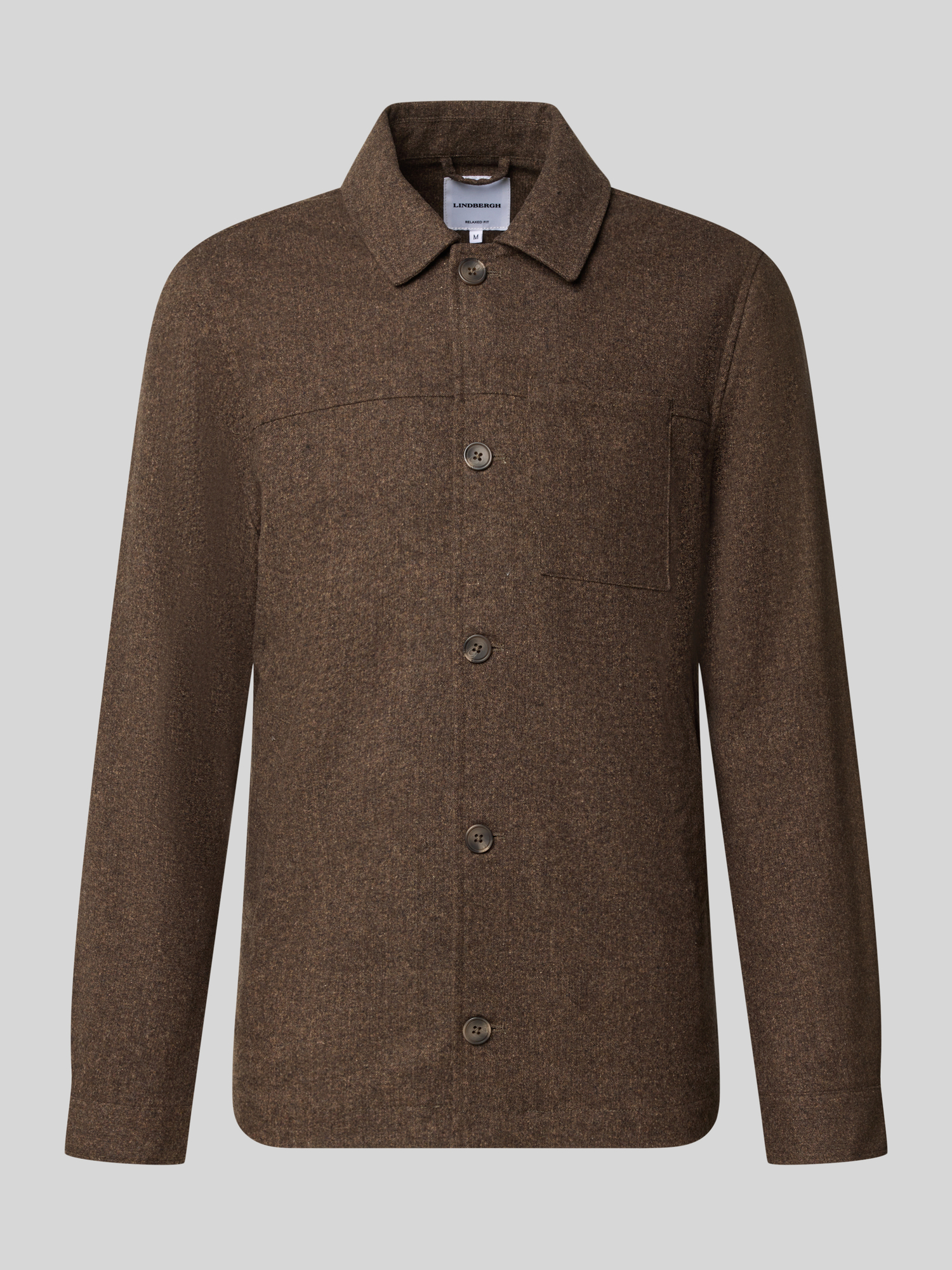 Lindbergh Herren Schoko Hemdjacken, Braun, Gr. L
