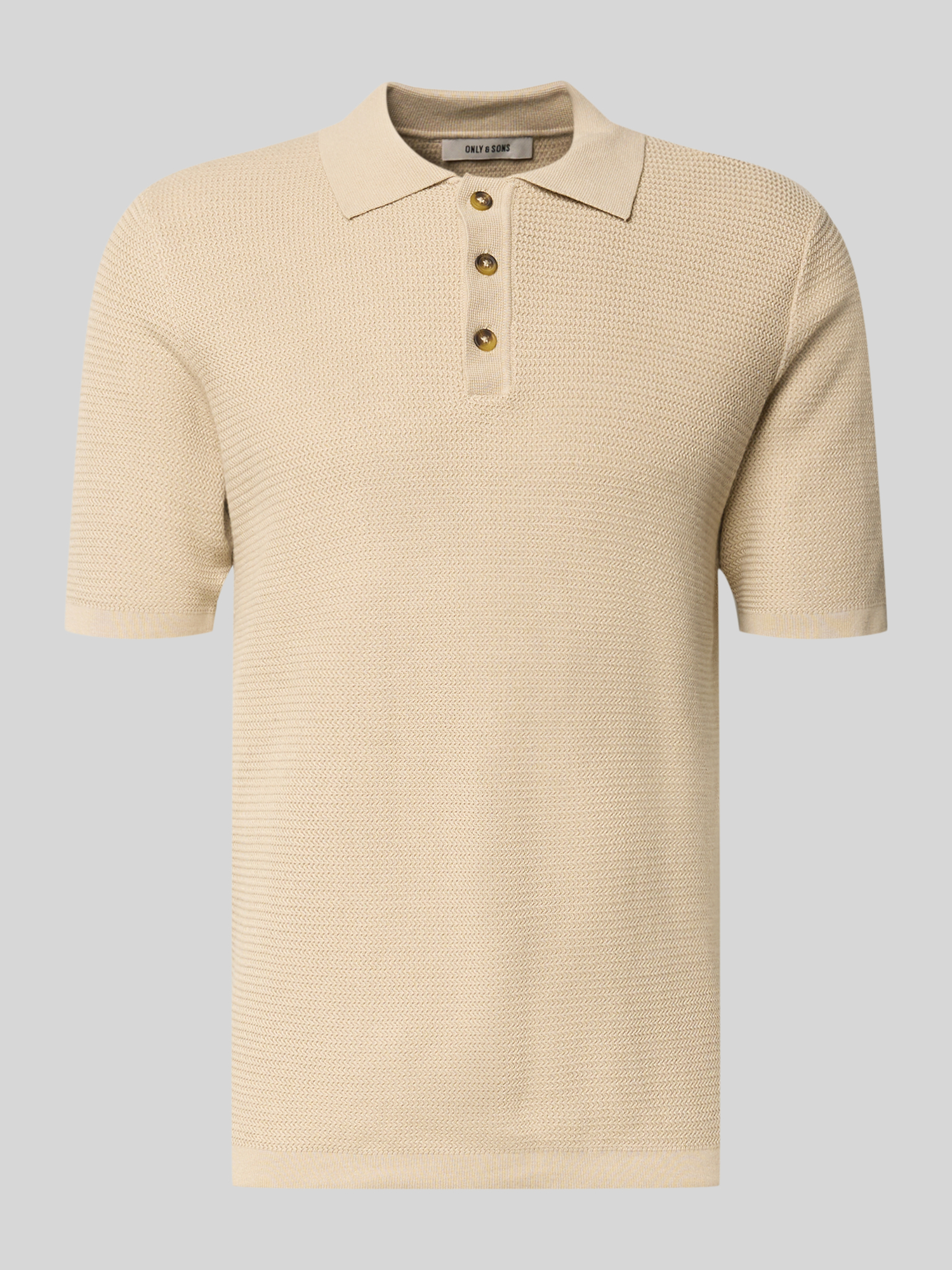 Only & Sons Poloshirt Herren Baumwolle Beige Größe L