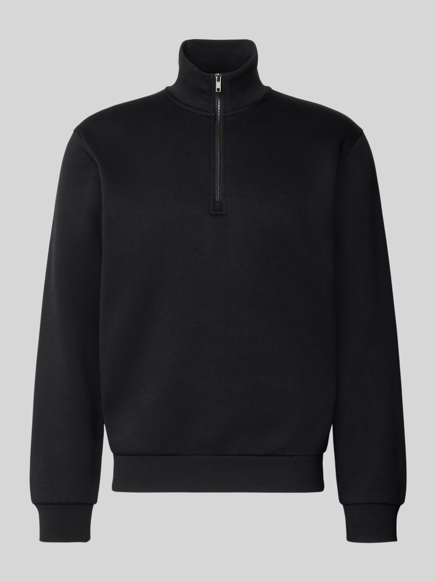 Jack & Jones Herren Schwarz Sweatshirt 1/2 Zip Bradley - Bild 6