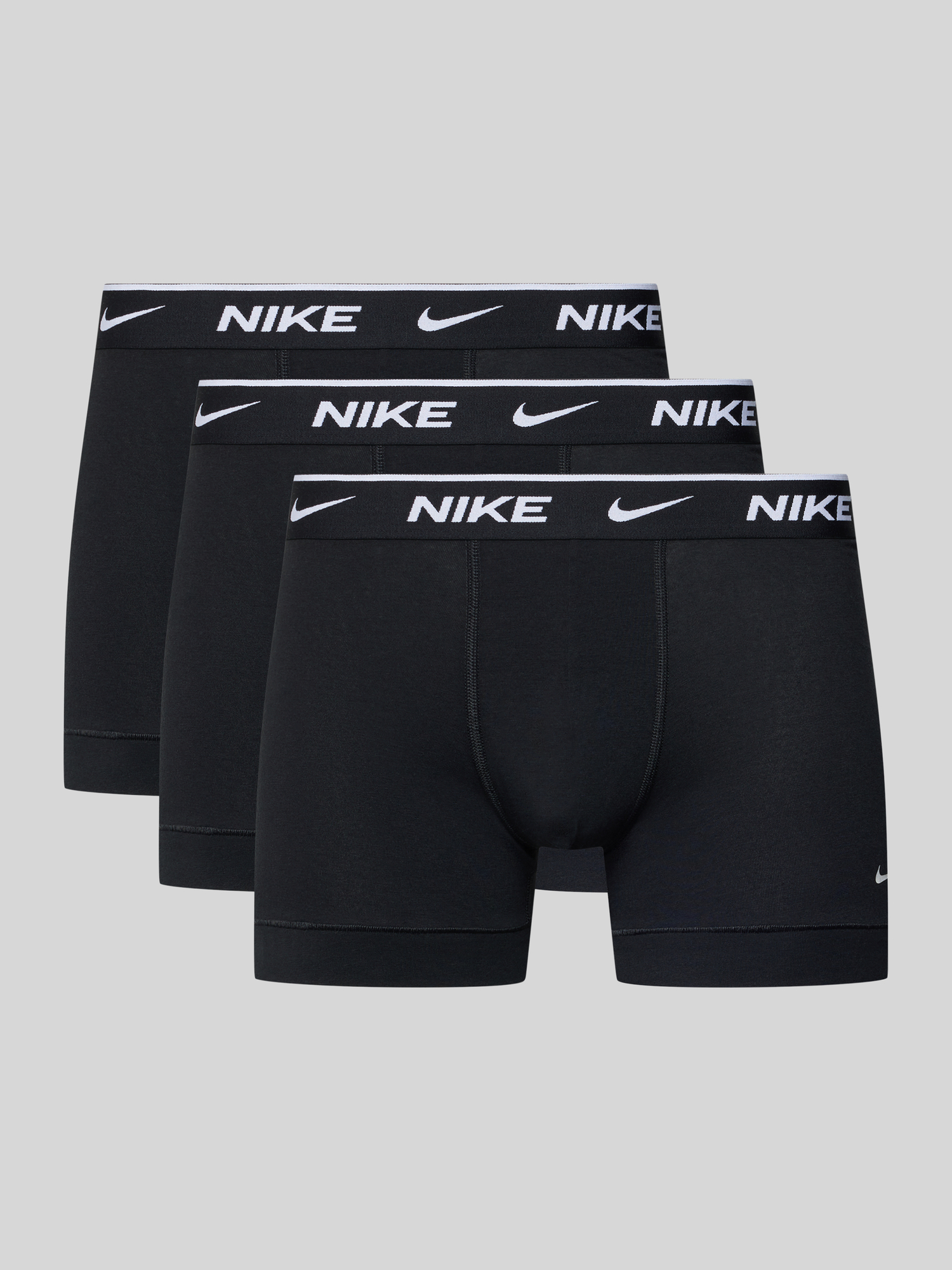 VAN GRAAF Nike Herren Schwarz Boxershorts Im 3Er-Pack Baumwolle Klein - Bild 3