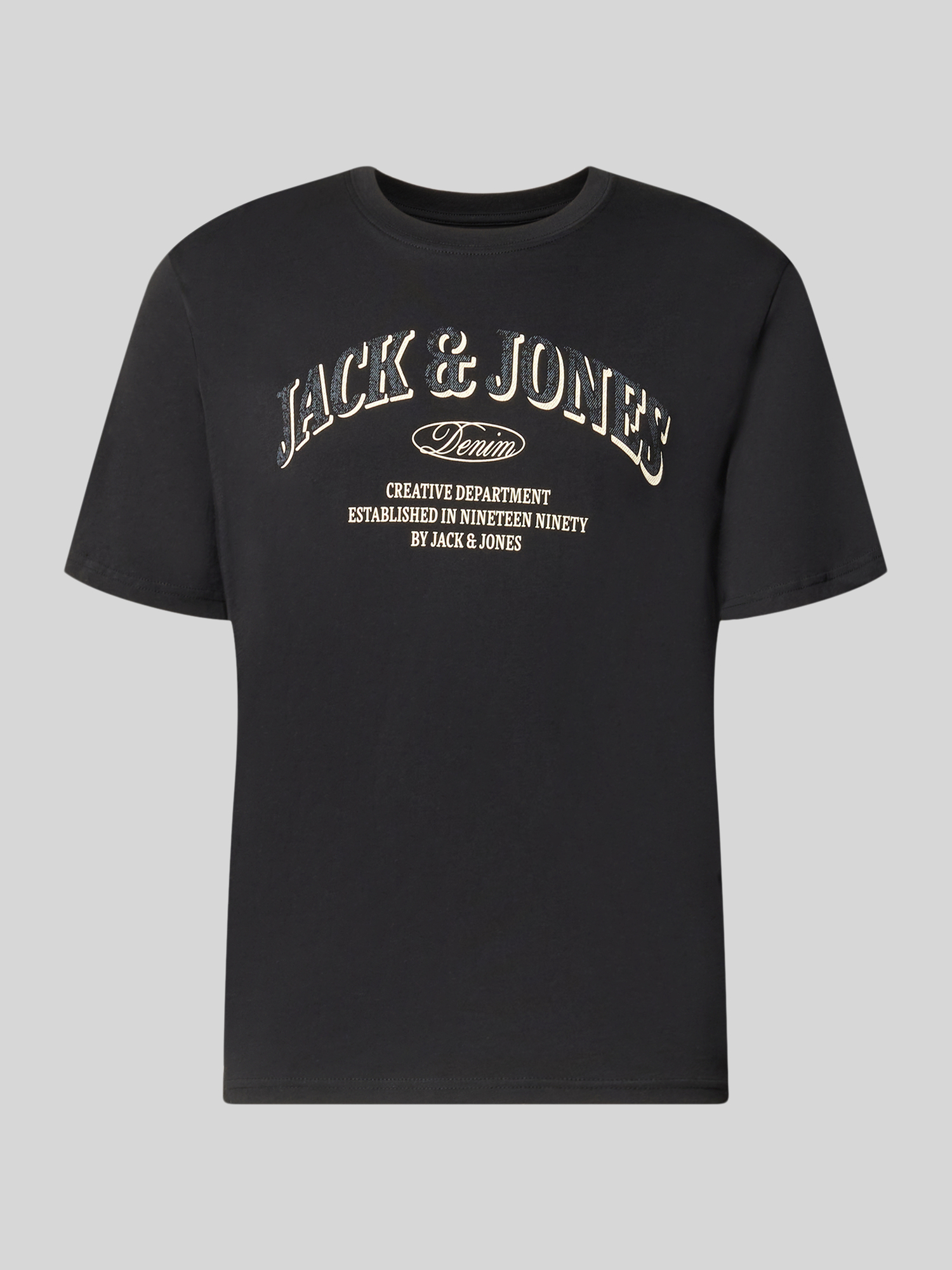 JACK & JONES - Herren - T-Shirt - Rundhalsausschnitt - Schwarz