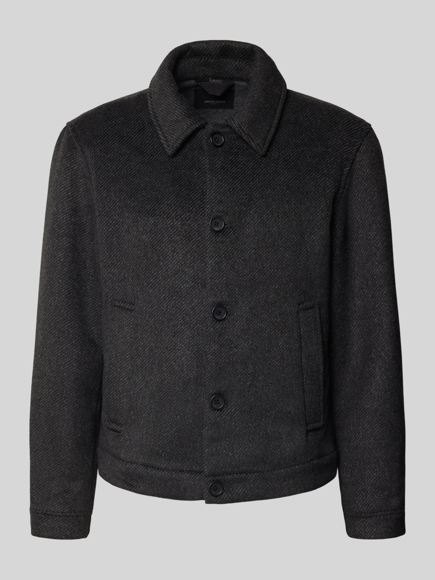 Jack & Jones Premium Herren Hemdjacke Dunkelgrau Melange L