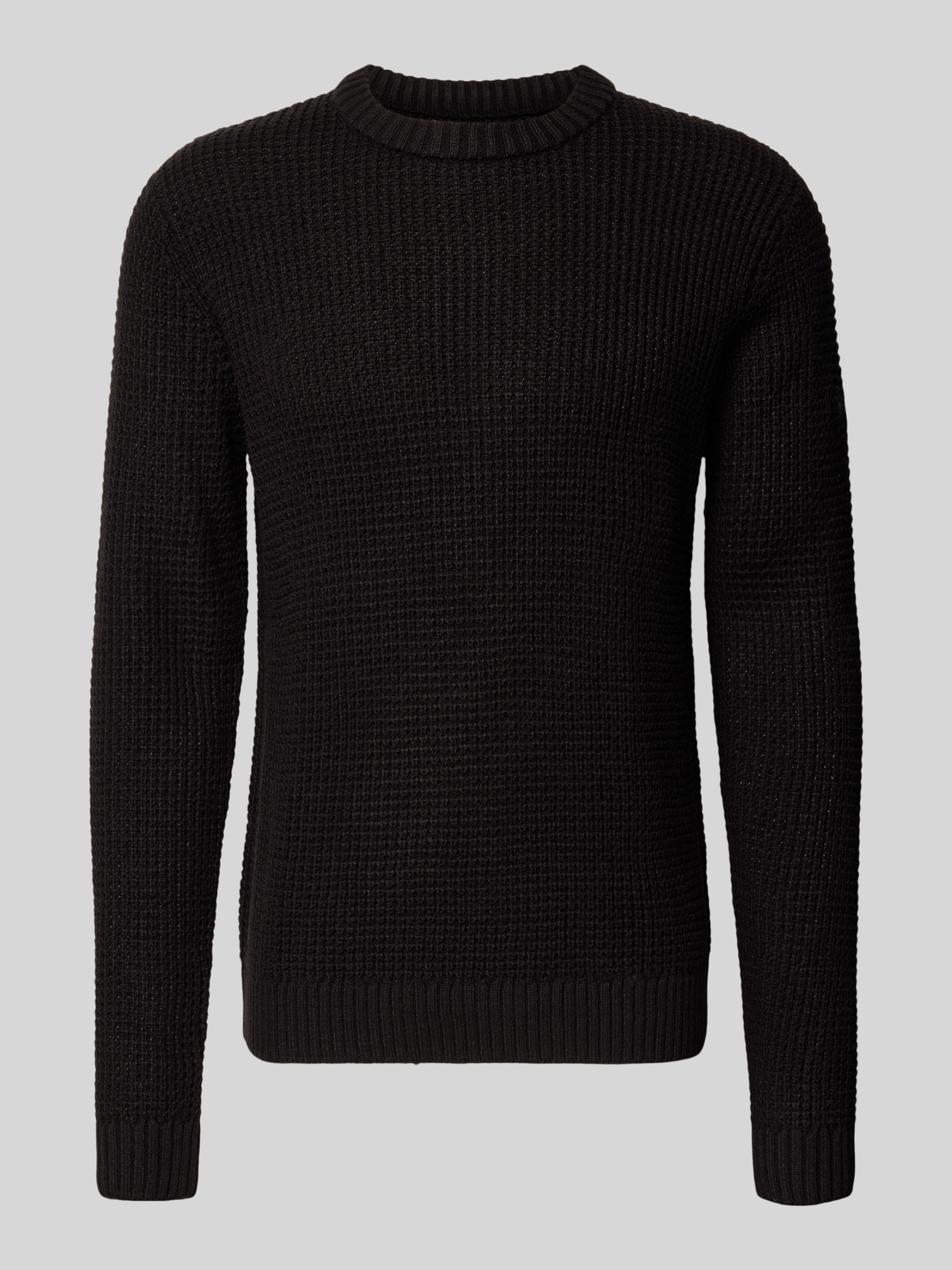 Jack & Jones Herren Pullover Rundhals Baumwolle Schwarz Gr. M