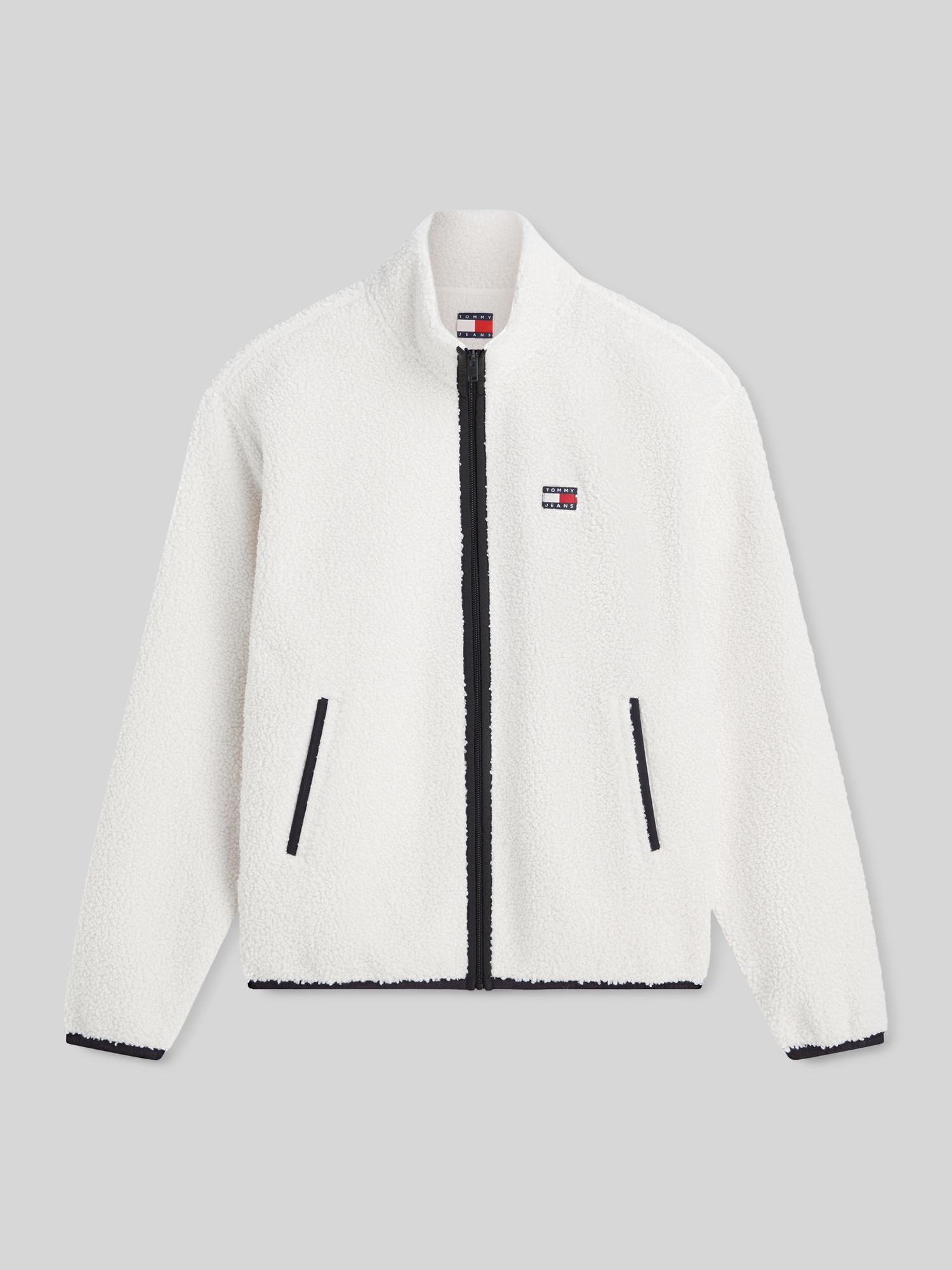 Tommy Jeans - Herren - Fleecejacke - XXL - Offwhite - Regular Fit