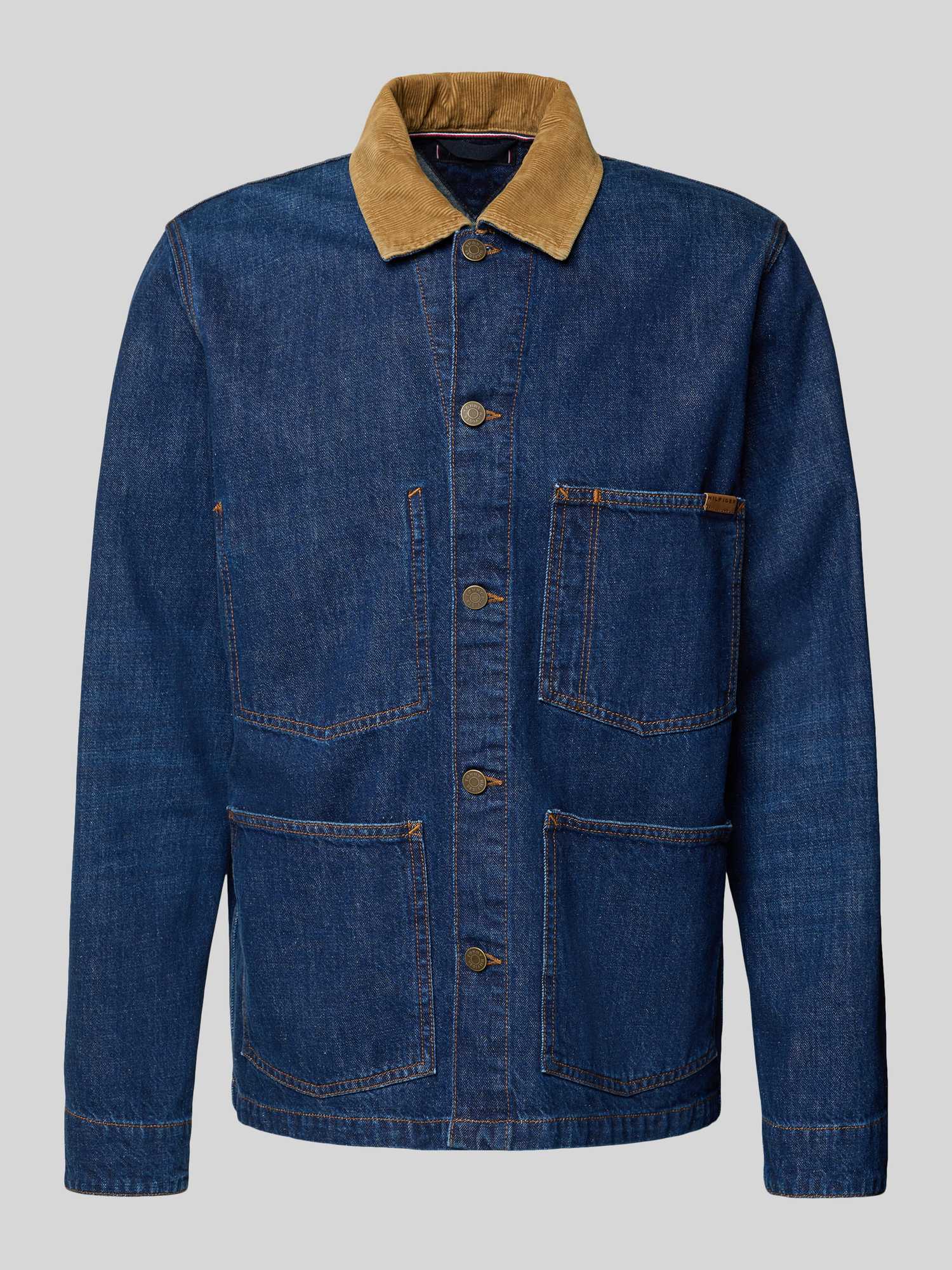 Tommy Hilfiger Herren Jeansjacke S Jeansblau 100% Baumwolle