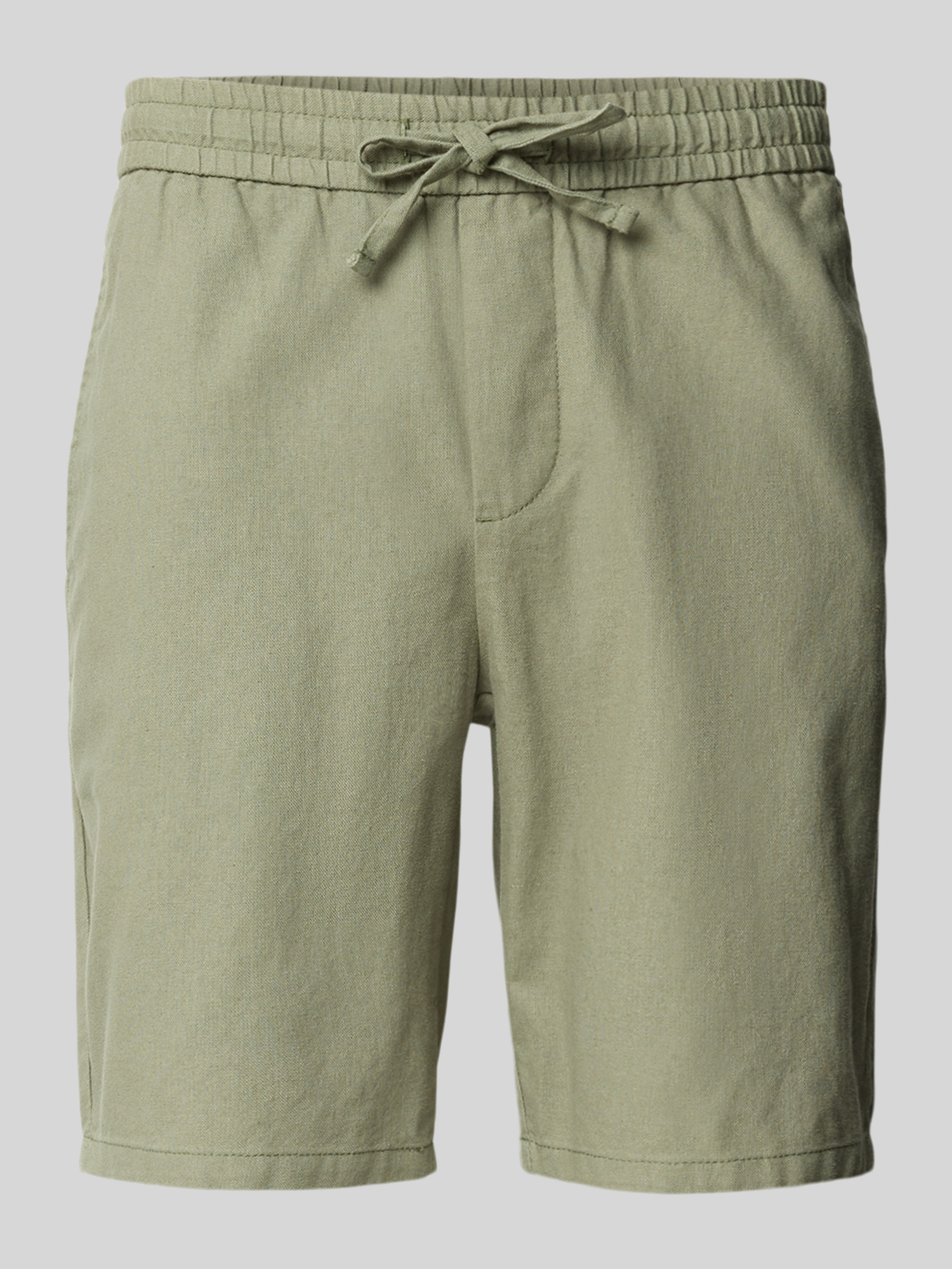 Only & Sons Herren Regular Fit Shorts Leinen-Mix Grün L