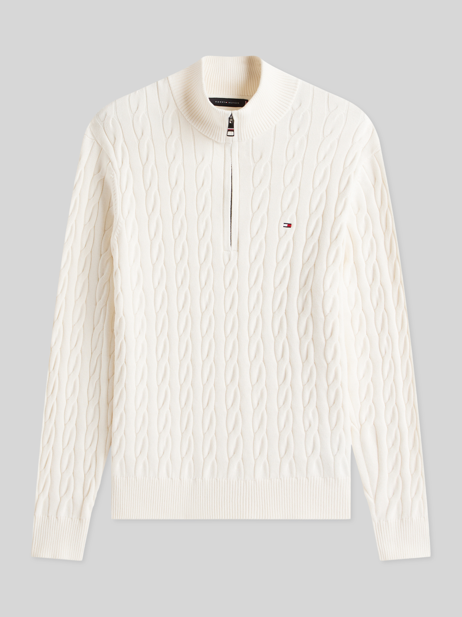 Tommy Hilfiger Herren Ecru Troyer, Beige, Gr. S