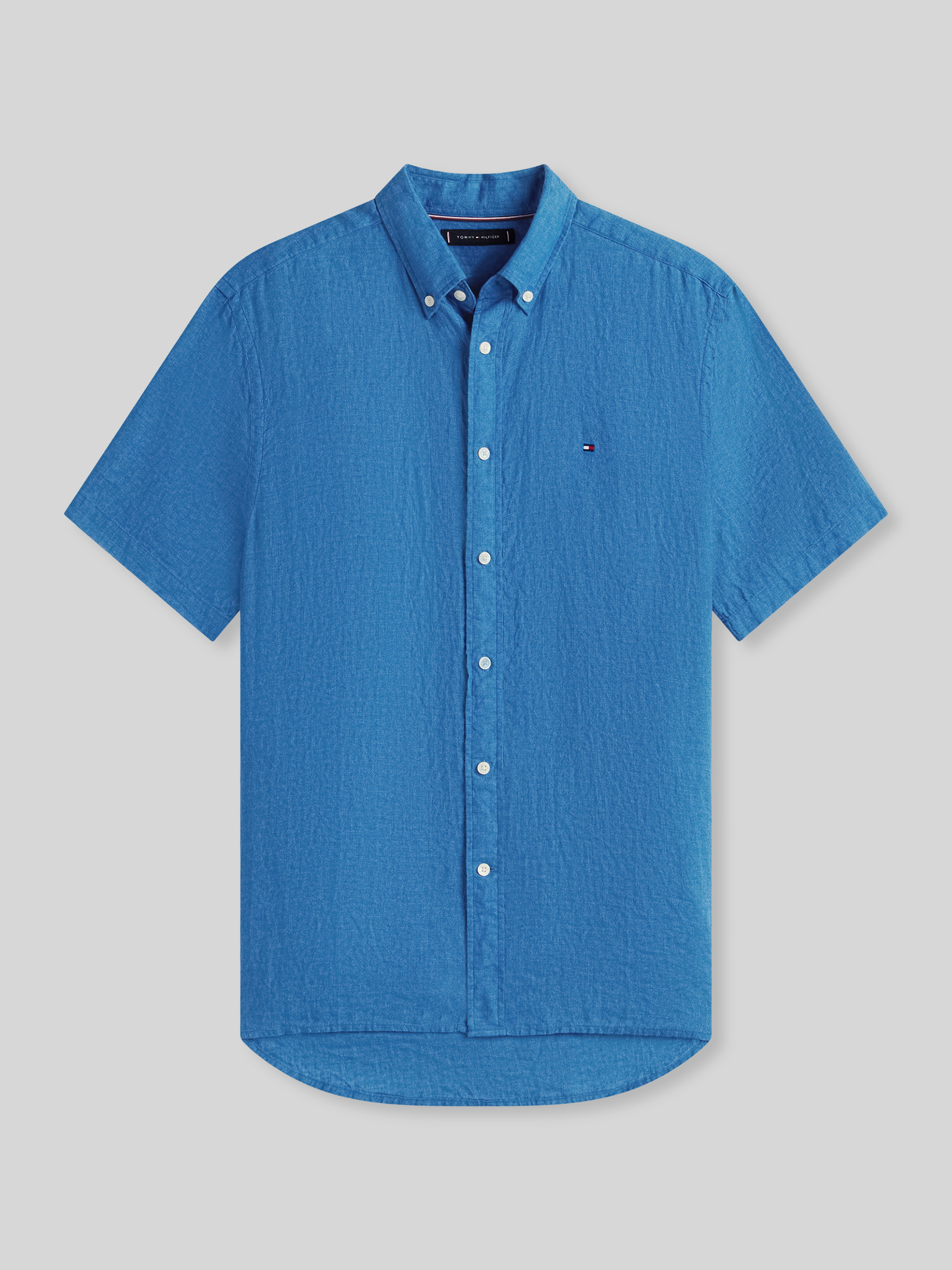 Tommy Hilfiger - Leinenhemd - Herren - Jeansblau - Gr. M