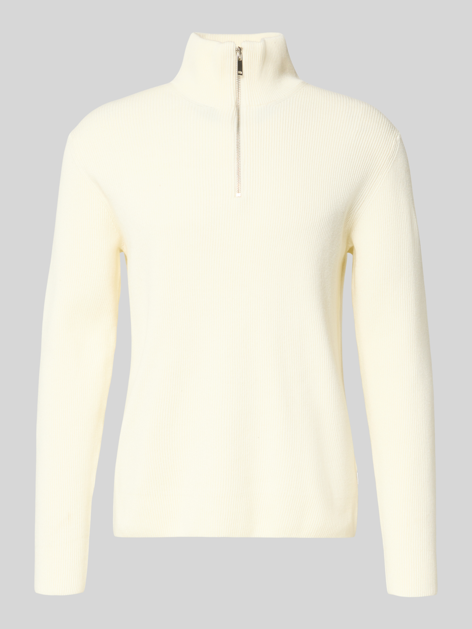Lindbergh Herren Pullover Stehkragen Baumwoll-Mix Offwhite XL