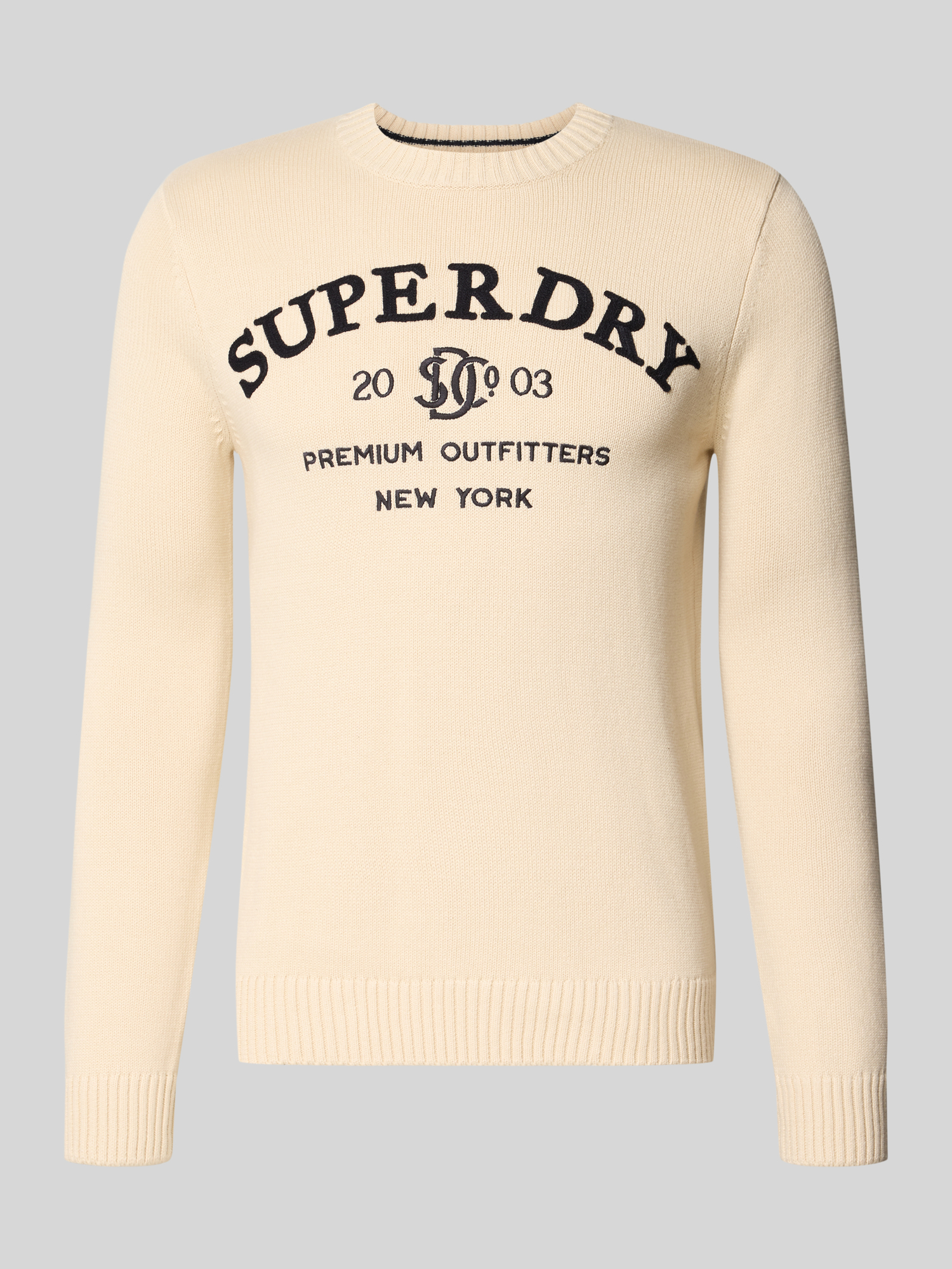Superdry Herren Grau Pullover Baumwolle Motiv - Bild 4