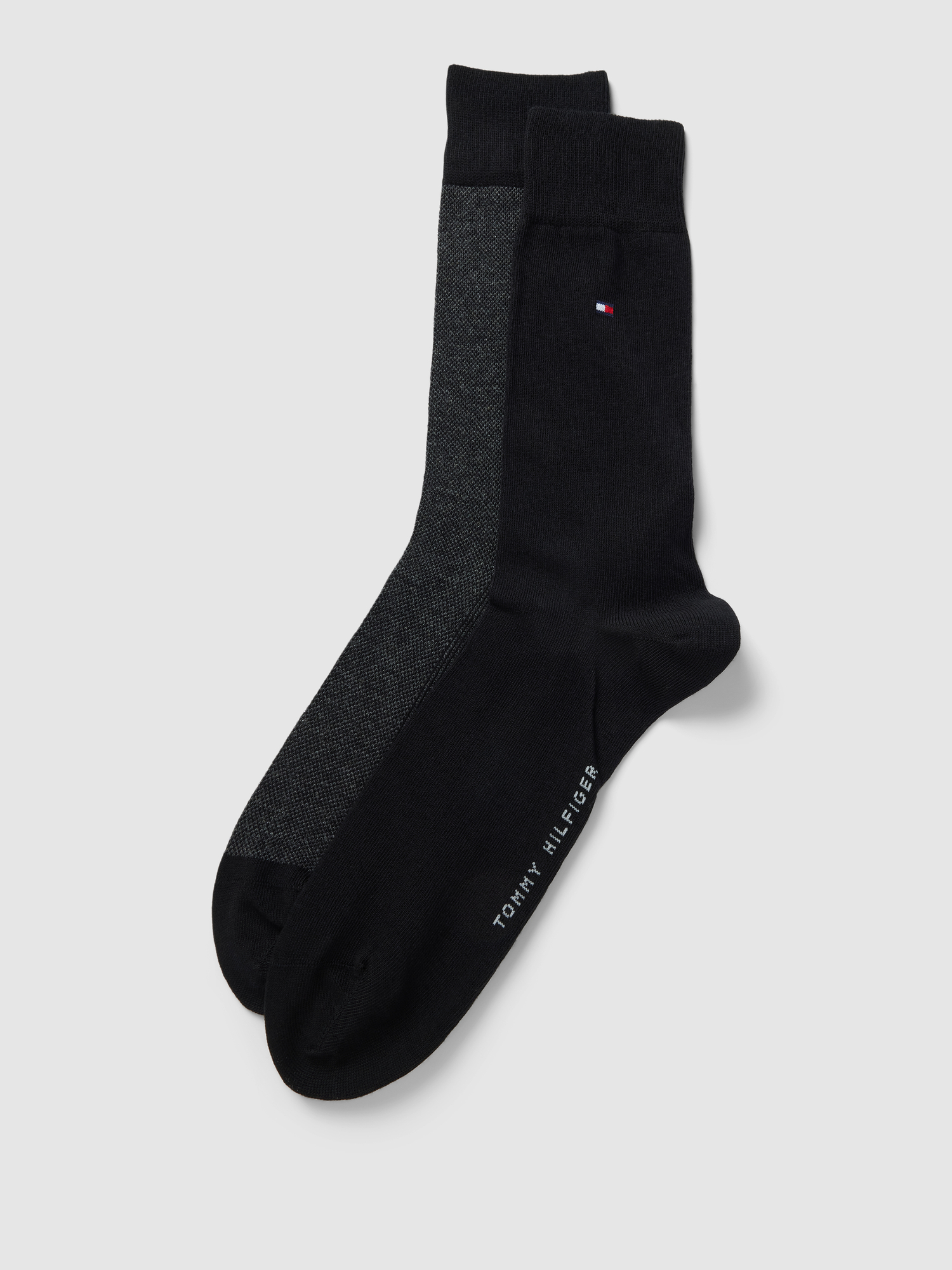 VAN GRAAF Tommy Hilfiger Herren Schwarz Socken Im 2Er-Pack Baumwolle Größe 39-42 - Bild 4