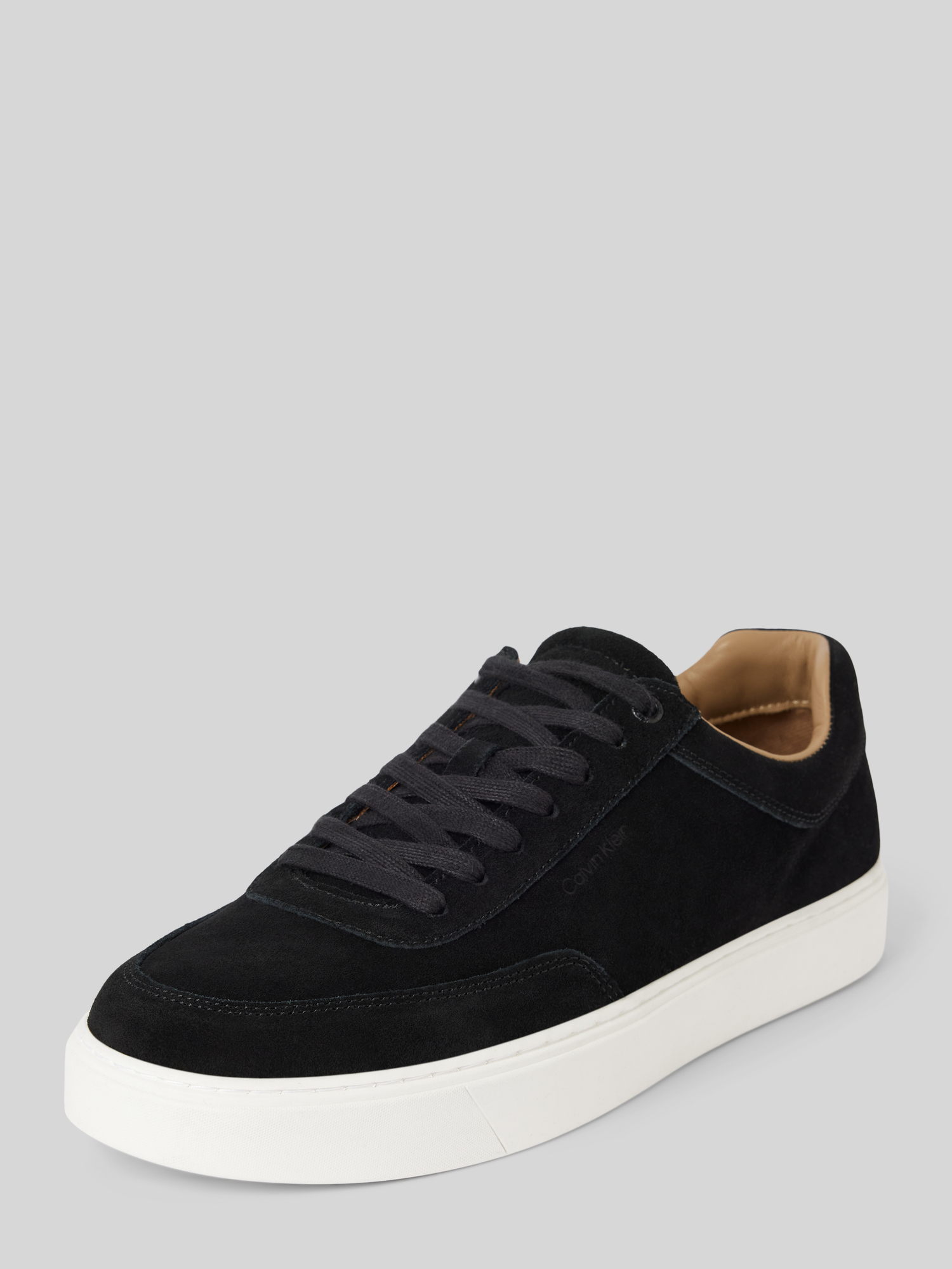 CK Calvin Klein Herren Sneaker Leder Schwarz Größe 40