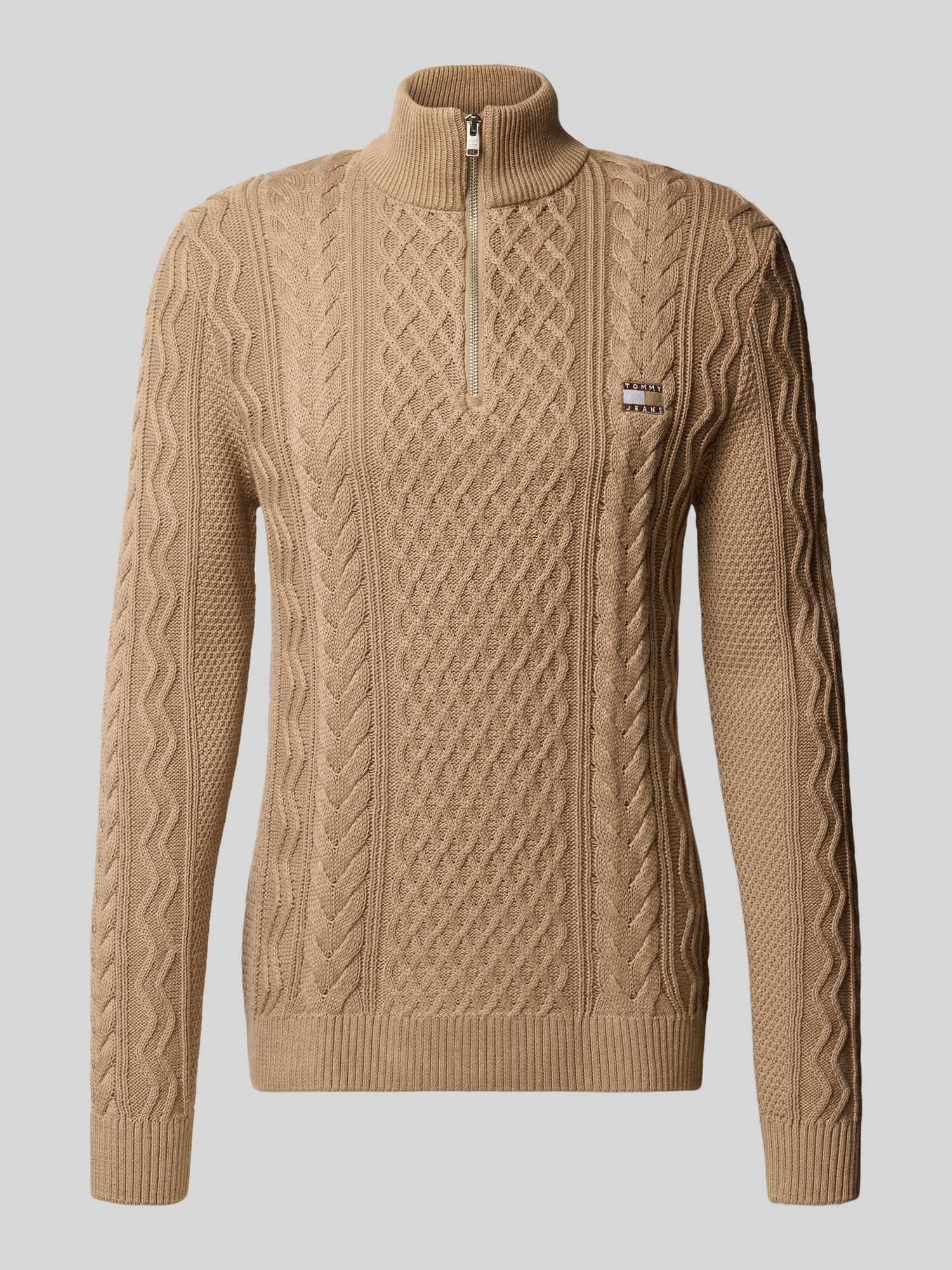 Tommy Jeans - Herren Pullover - Baumwolle - L - Beige