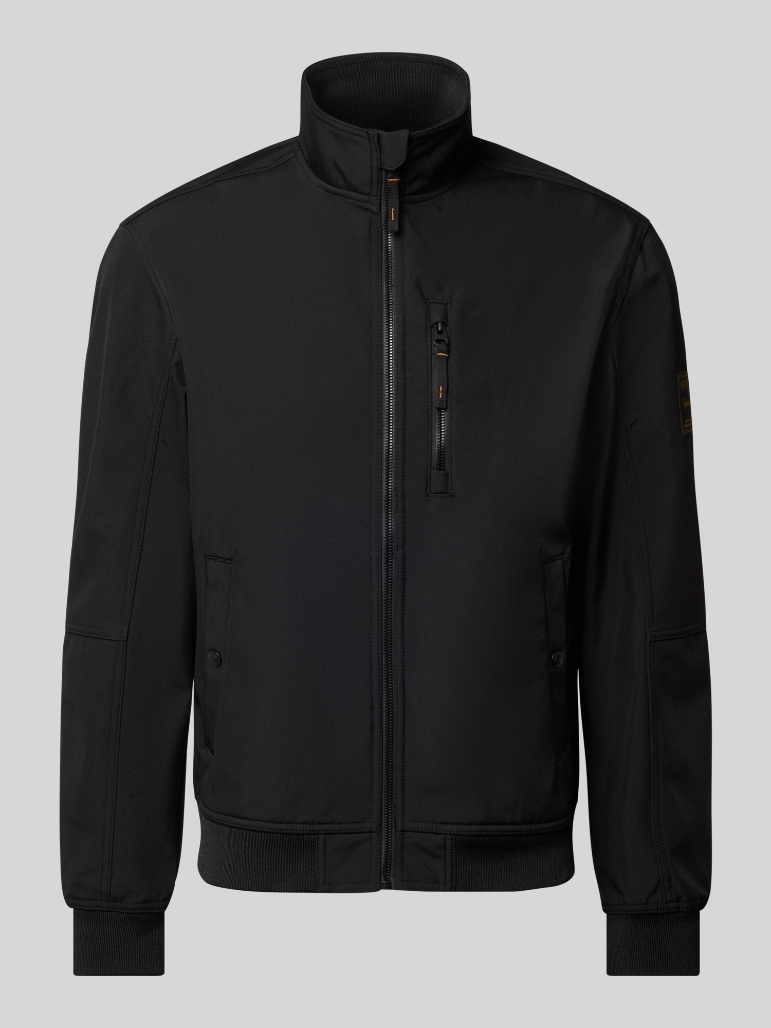 Jack & Jones Herren Schwarz Softshelljacke "Jjeparker Softshell Bomber Sn", Gr. L, Web, Obermaterial: 100% Polyester, Unifarben, Jacken Softshell... - Bild 6