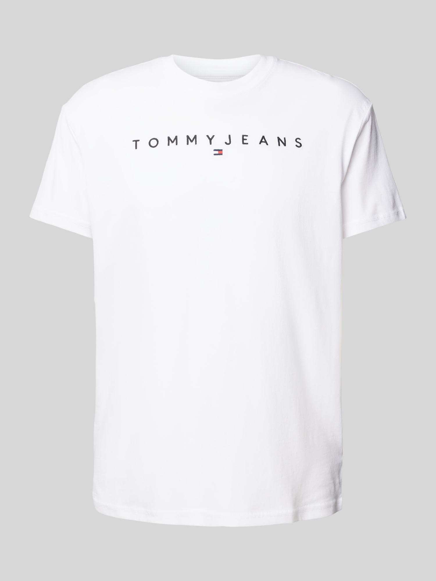 Tommy Jeans Herren Weiß T-Shirt "Tjm Regular Linear Logo Ext" Rundhals Regular Fit von Baur - Bild 4